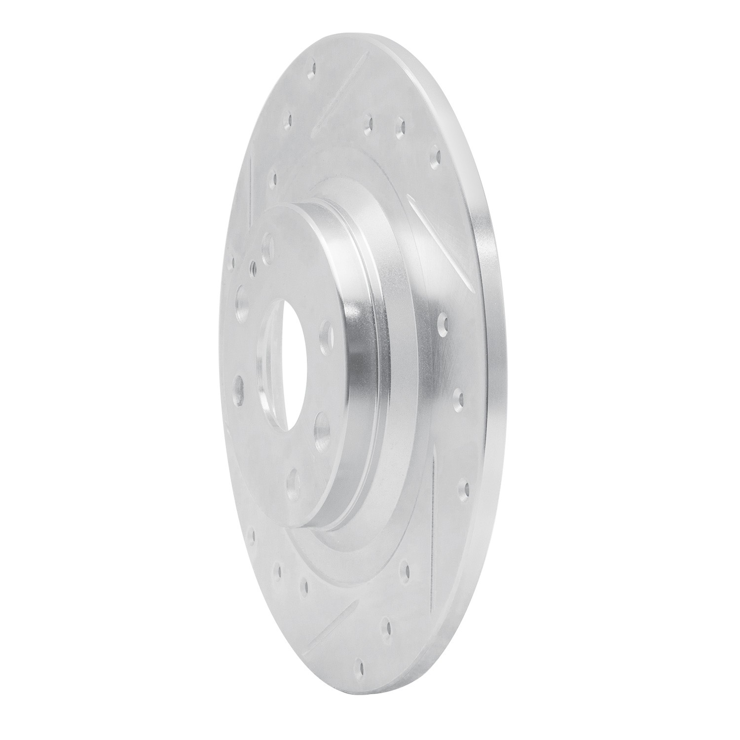 DYN 631-80037L DFC Brake Rotor - Drilled and Slotted - Silver - Image 3