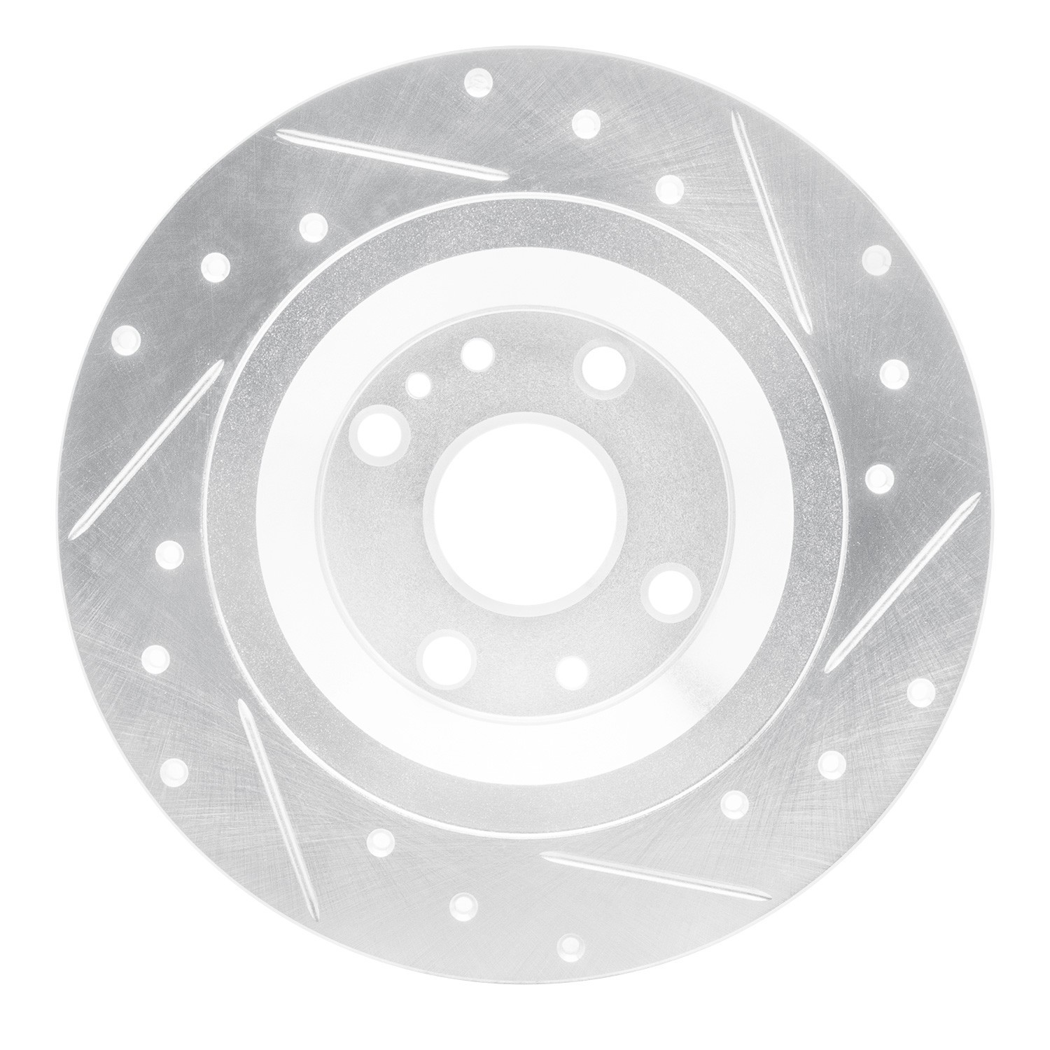 DYN 631-80037L DFC Brake Rotor - Drilled and Slotted - Silver - Image 4