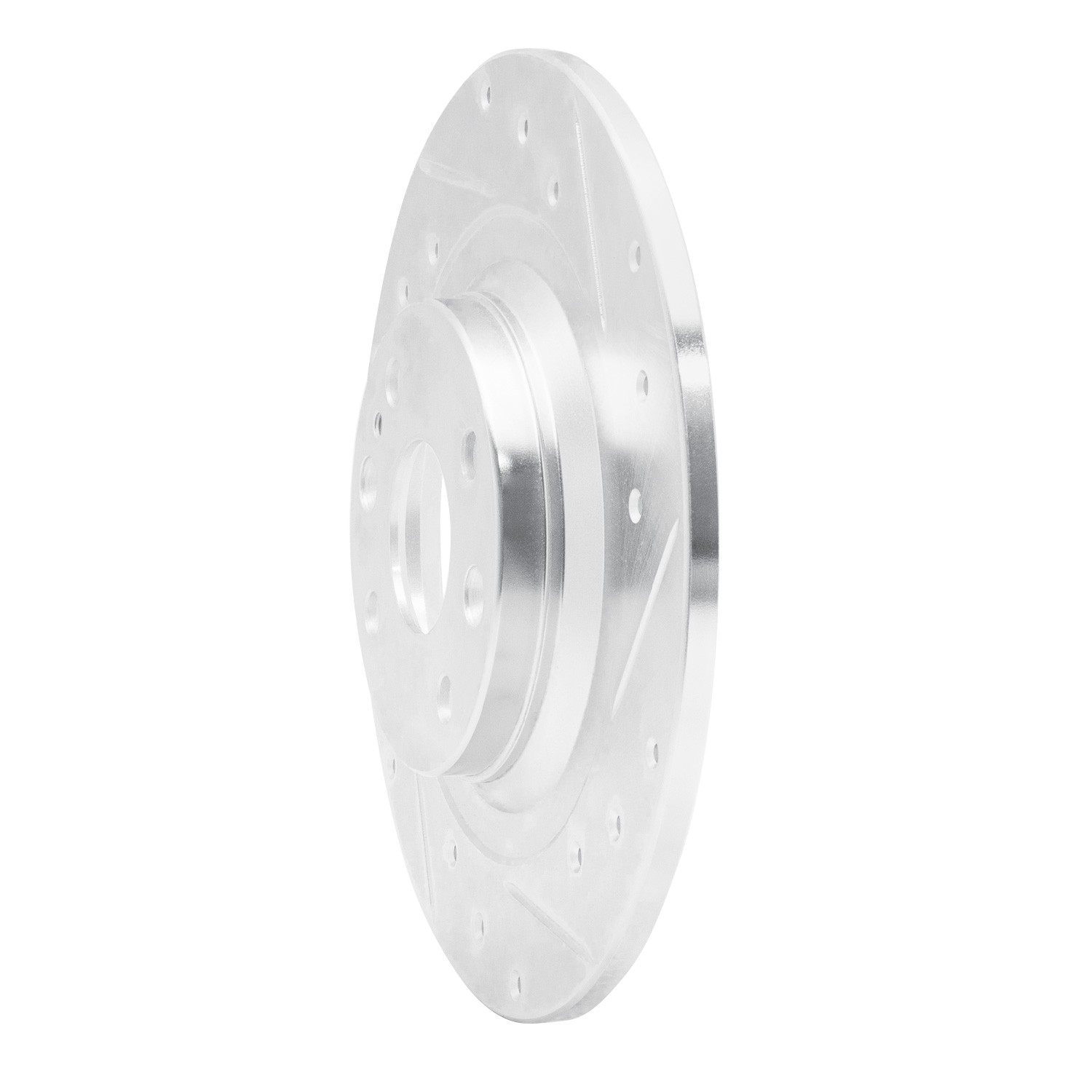DYN 631-80037R DFC Brake Rotor - Drilled and Slotted - Silver - Image 2