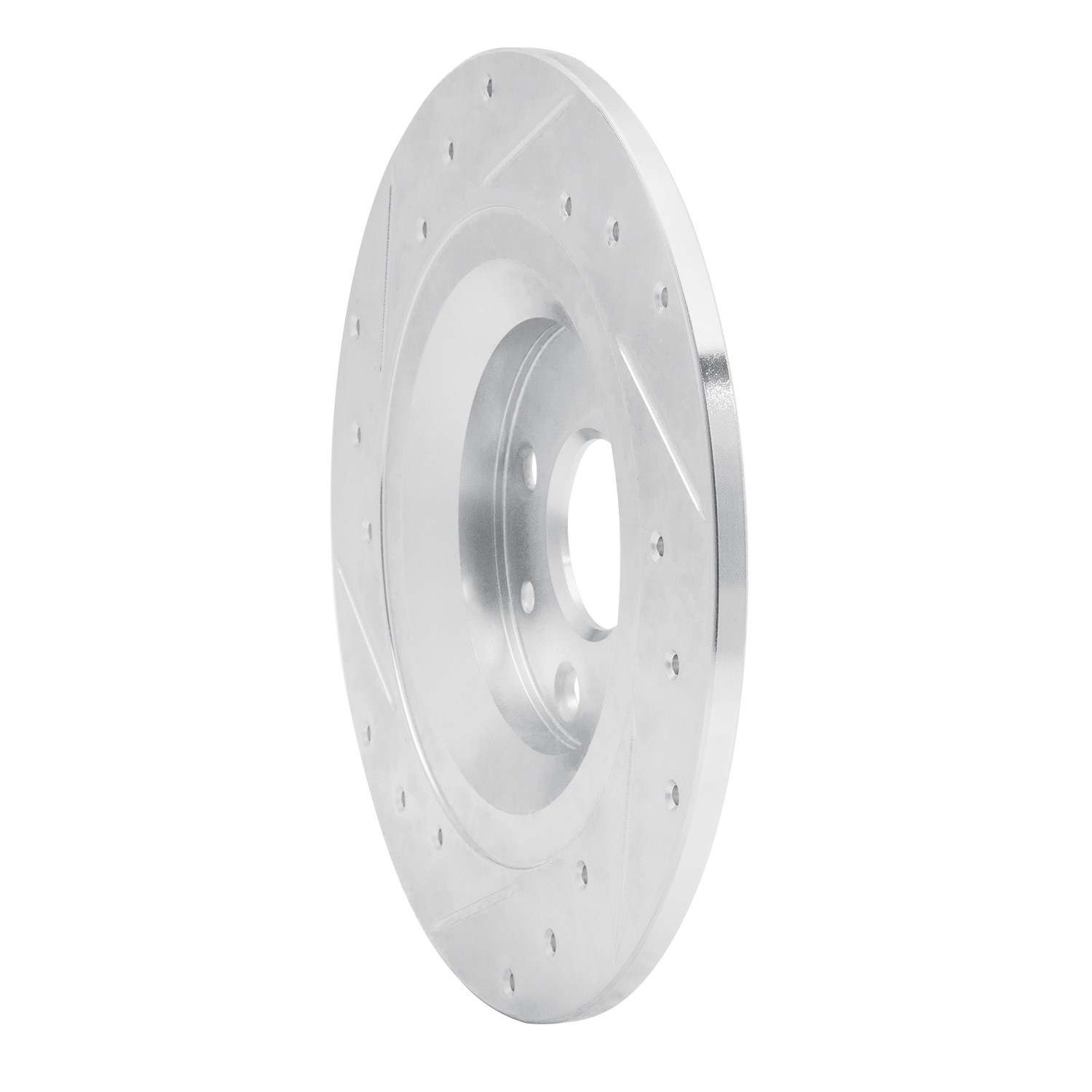 DYN 631-80037R DFC Brake Rotor - Drilled and Slotted - Silver - Image 5