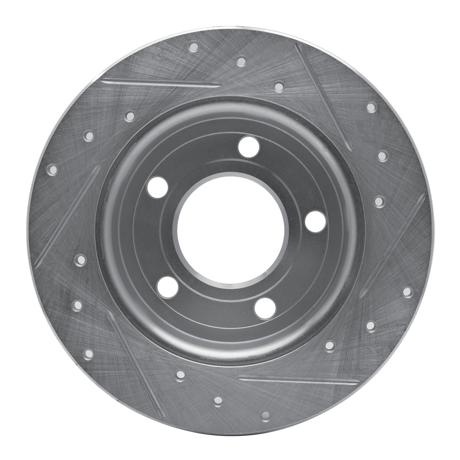 DYN 631-80039L DFC Brake Rotor - Drilled and Slotted - Silver - Image 4