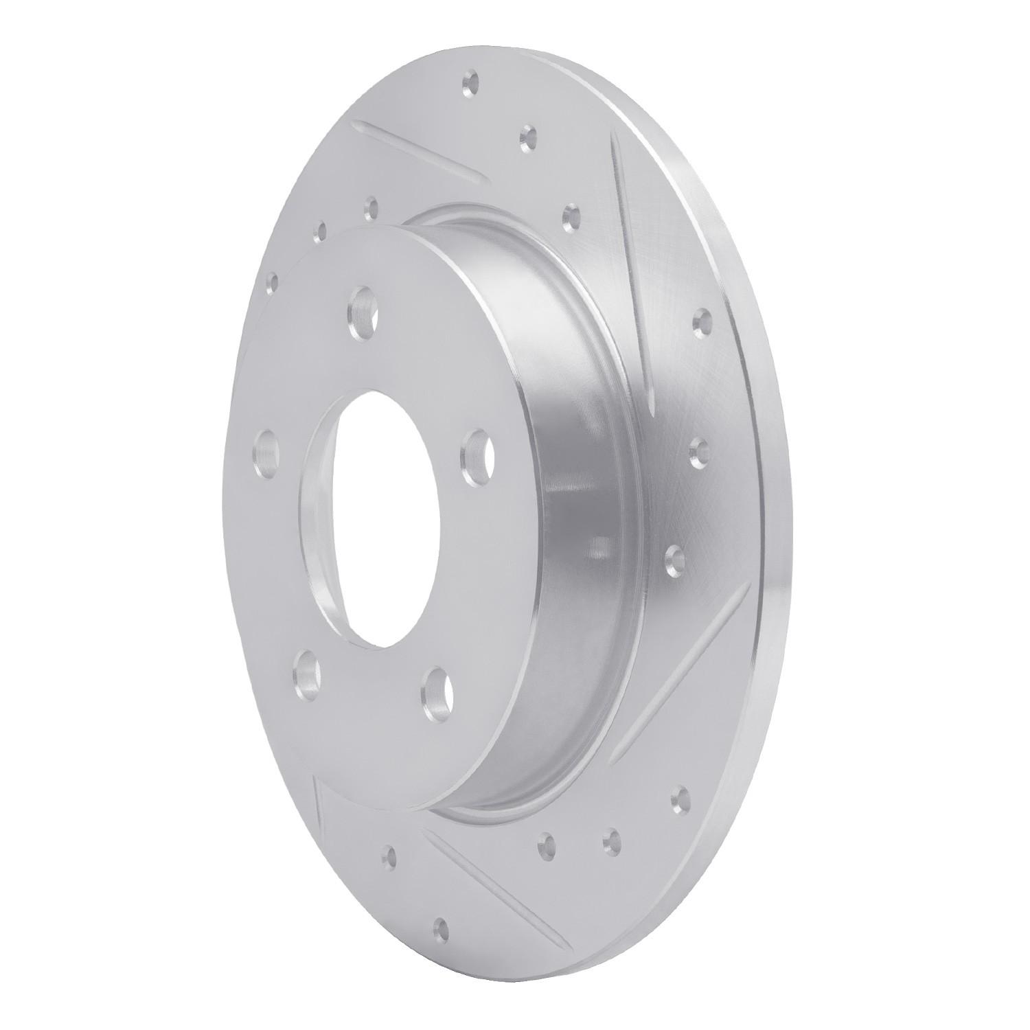 DYN 631-80039R DFC Brake Rotor - Drilled and Slotted - Silver - Image 3