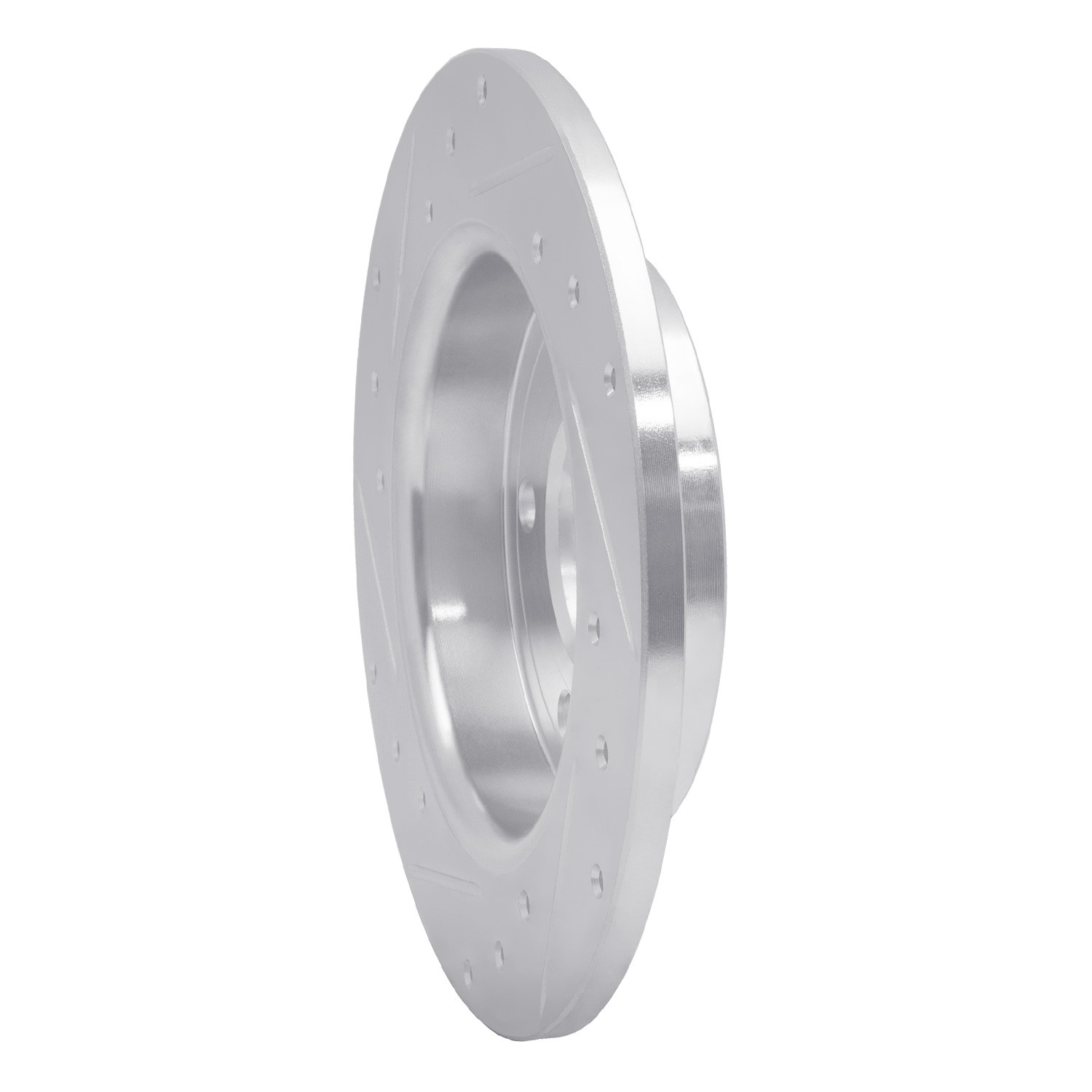 DYN 631-80039R DFC Brake Rotor - Drilled and Slotted - Silver - Image 2