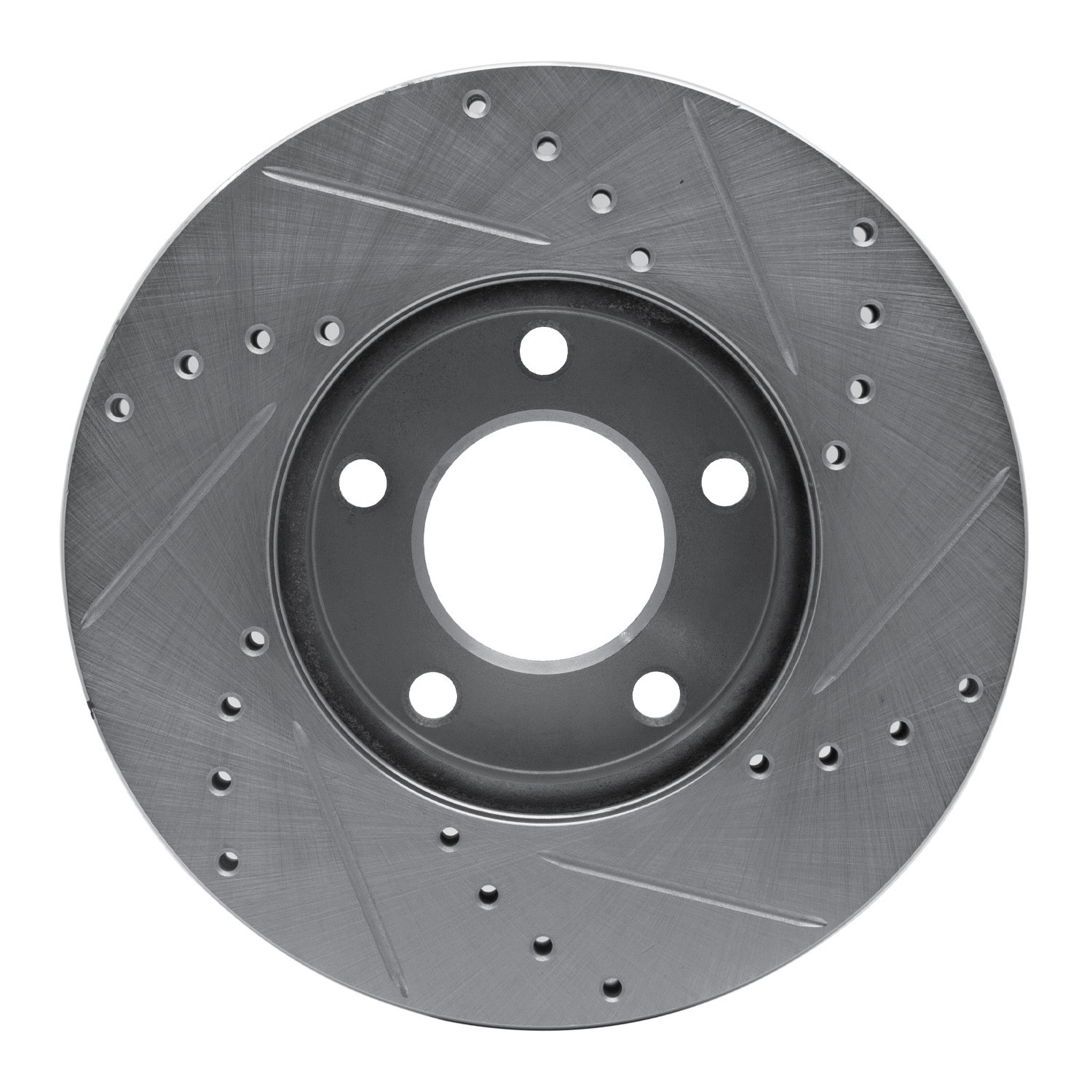 DYN 631-80041L DFC Brake Rotor - Drilled and Slotted - Silver - Image 4