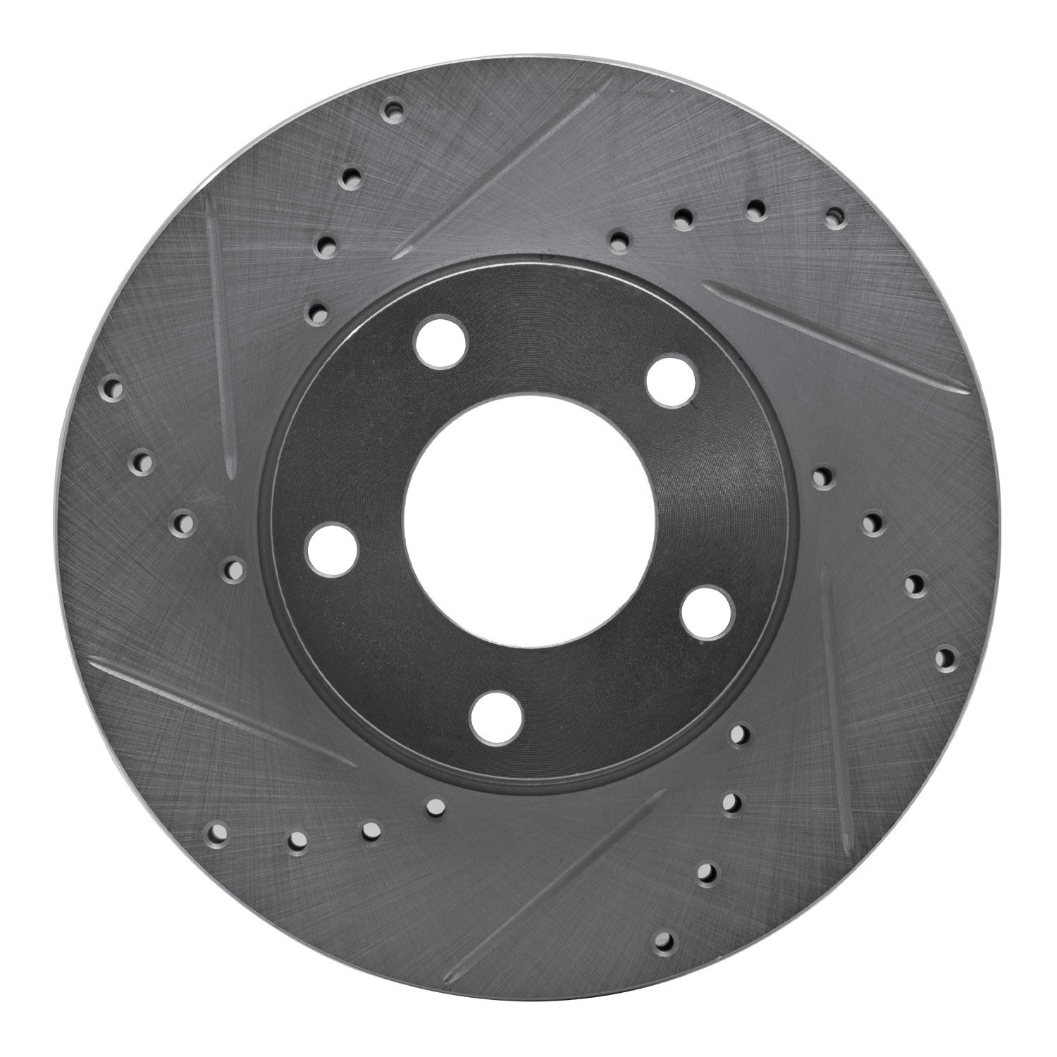 DYN 631-80041L DFC Brake Rotor - Drilled and Slotted - Silver - Image 5