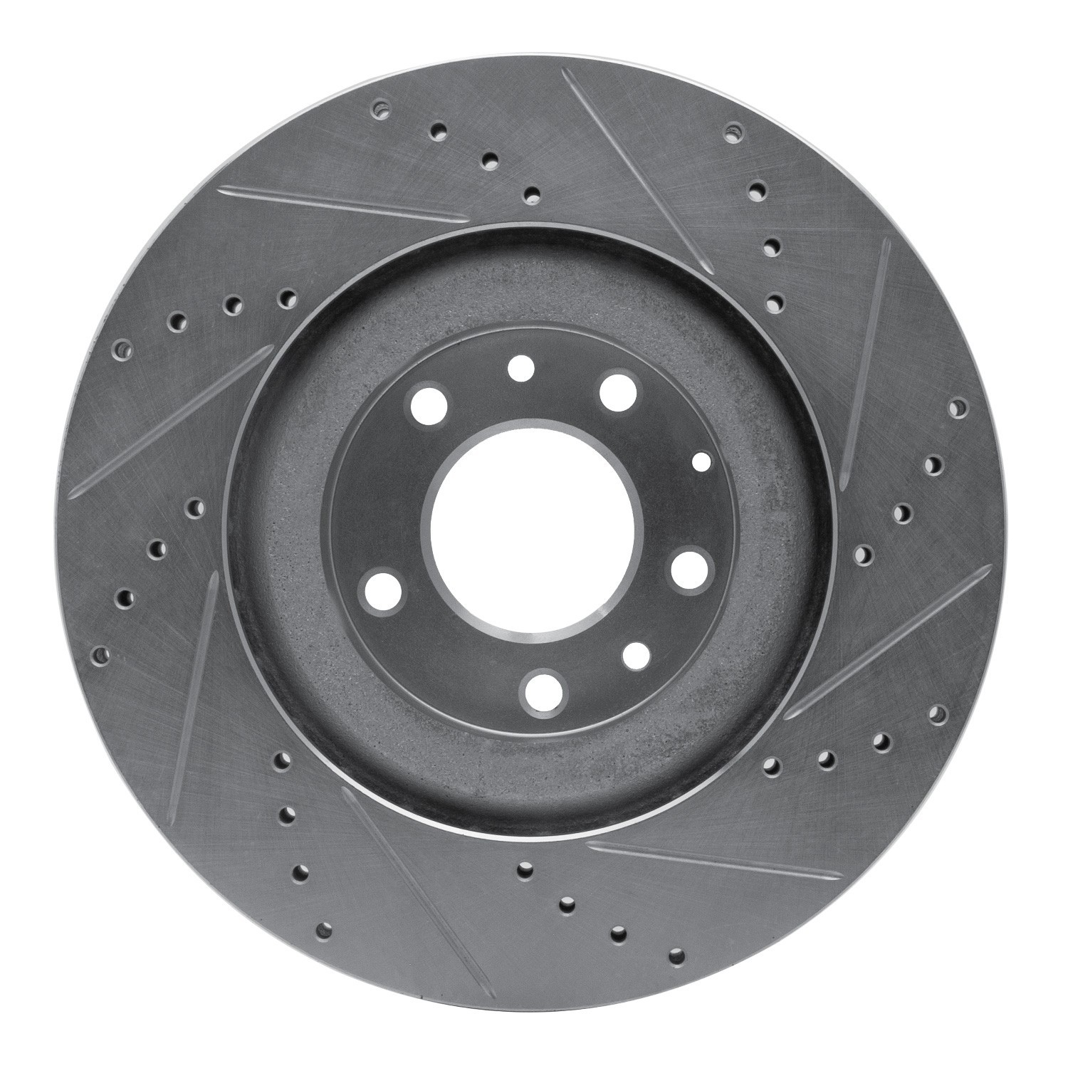 DYN 631-80043L DFC Brake Rotor - Drilled and Slotted - Silver - Image 4