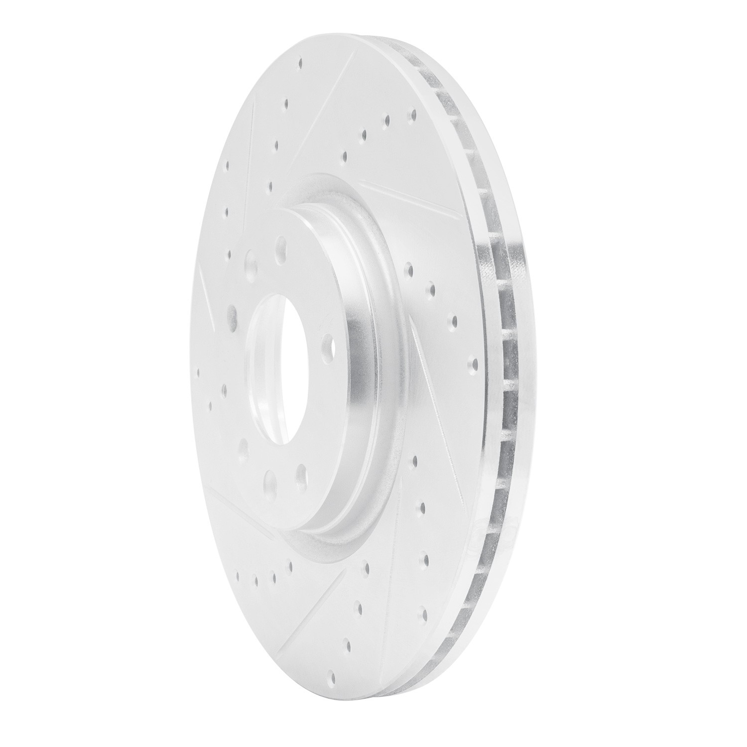 DYN 631-80045L DFC Brake Rotor - Drilled and Slotted - Silver - Image 3