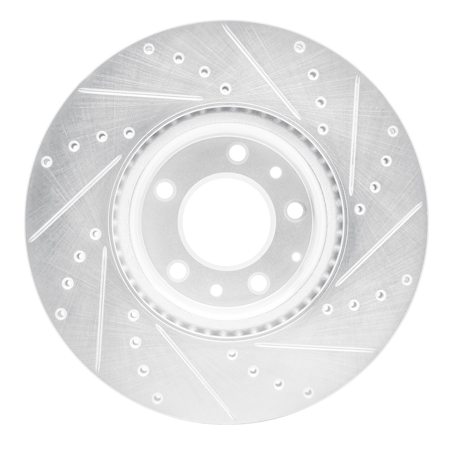 DYN 631-80045L DFC Brake Rotor - Drilled and Slotted - Silver - Image 4