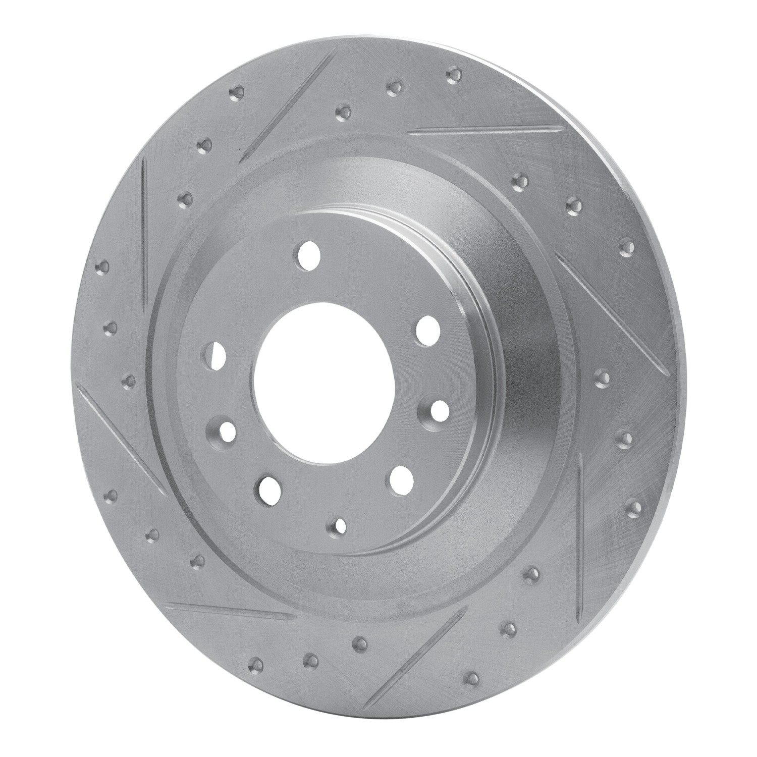 DYN 631-80046L DFC Brake Rotor - Drilled and Slotted - Silver - Image 3