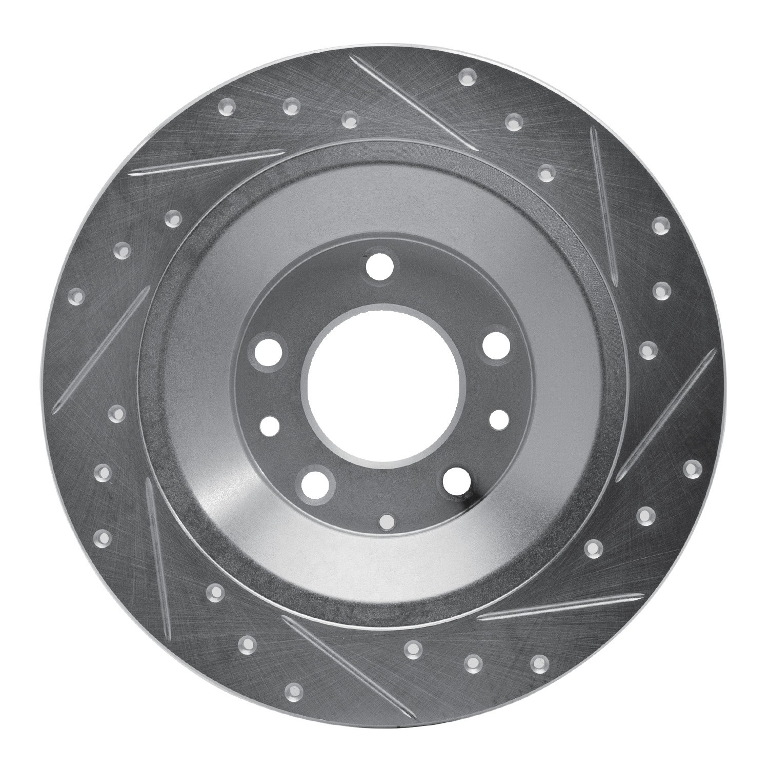 DYN 631-80046L DFC Brake Rotor - Drilled and Slotted - Silver - Image 4