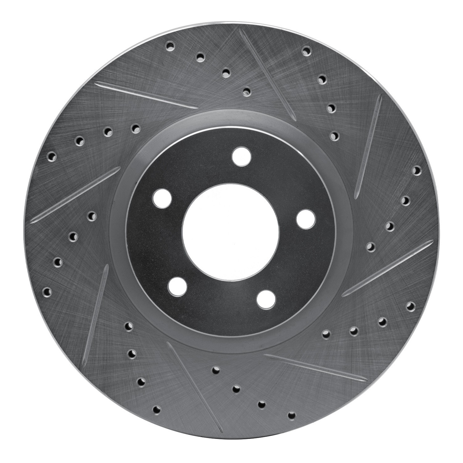 DYN 631-80048R DFC Brake Rotor - Drilled and Slotted - Silver - Image 4