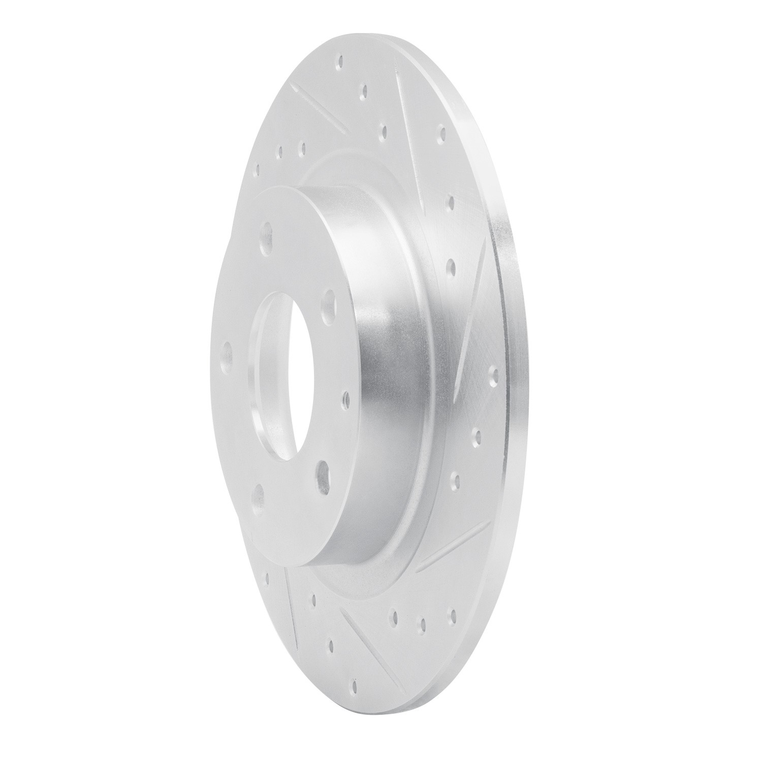 DYN 631-80051R DFC Brake Rotor - Drilled and Slotted - Silver - Image 2