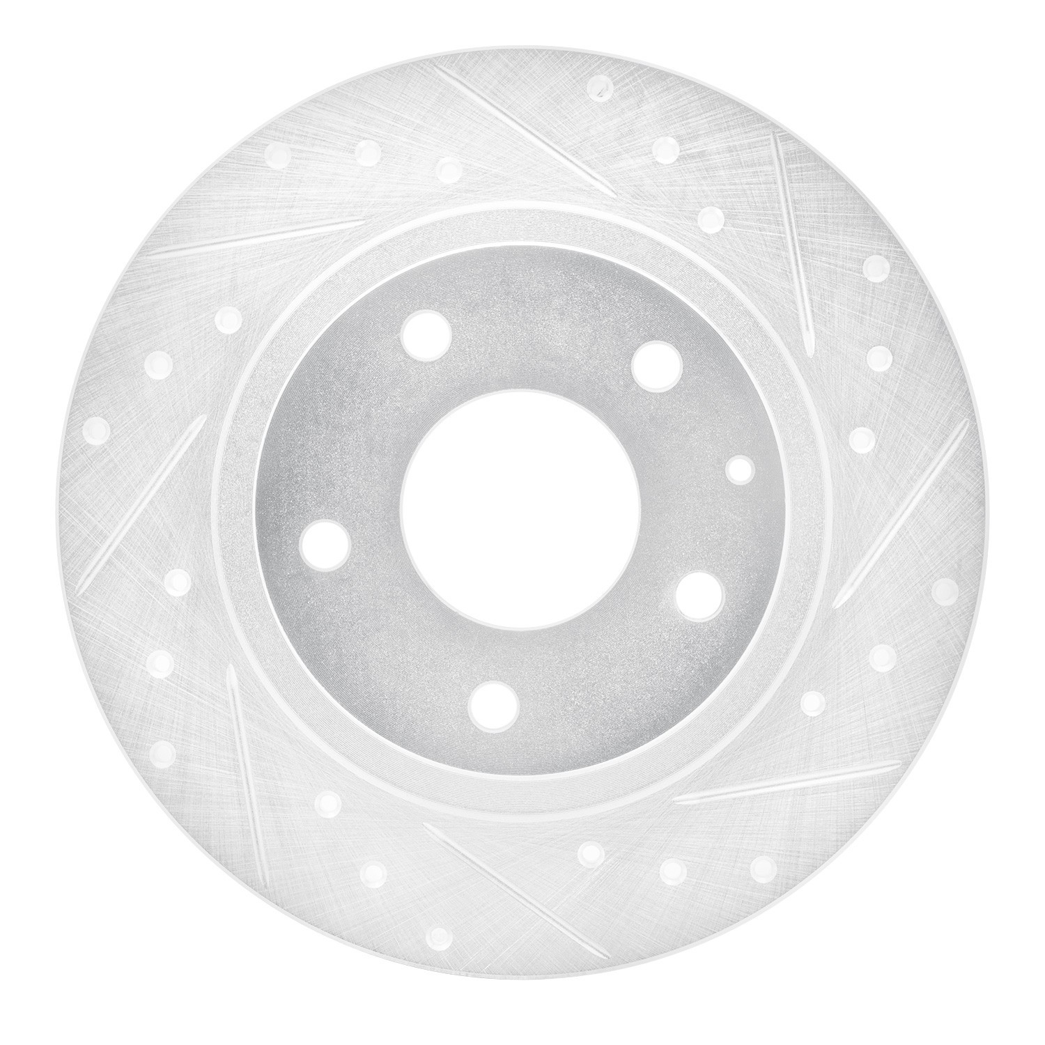 DYN 631-80051R DFC Brake Rotor - Drilled and Slotted - Silver - Image 4