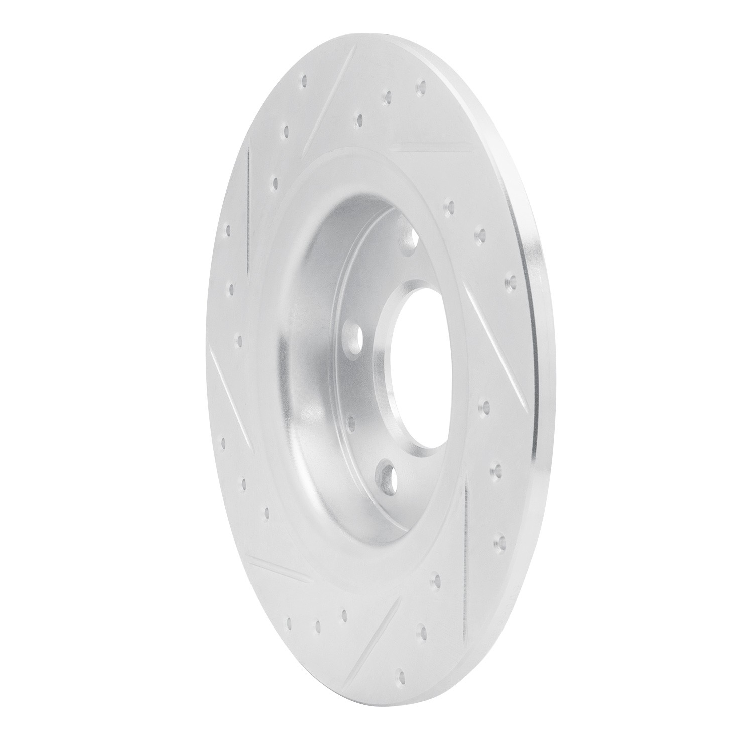 DYN 631-80051R DFC Brake Rotor - Drilled and Slotted - Silver - Image 5