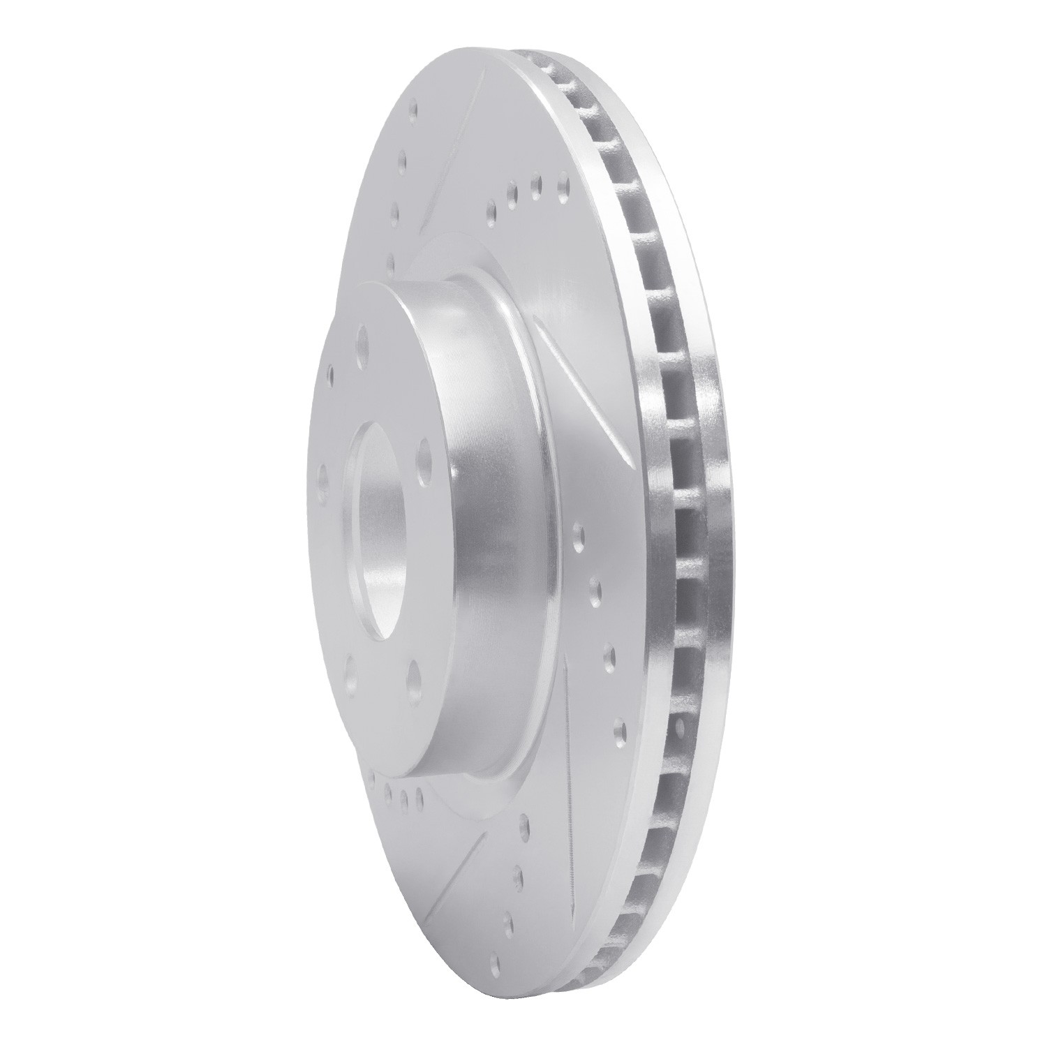 DYN 631-80052L DFC Brake Rotor - Drilled and Slotted - Silver - Image 3