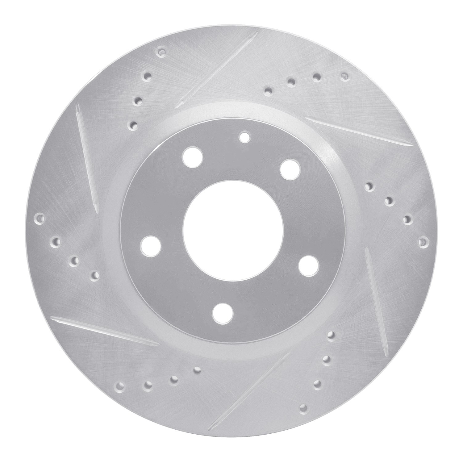 DYN 631-80052L DFC Brake Rotor - Drilled and Slotted - Silver - Image 5