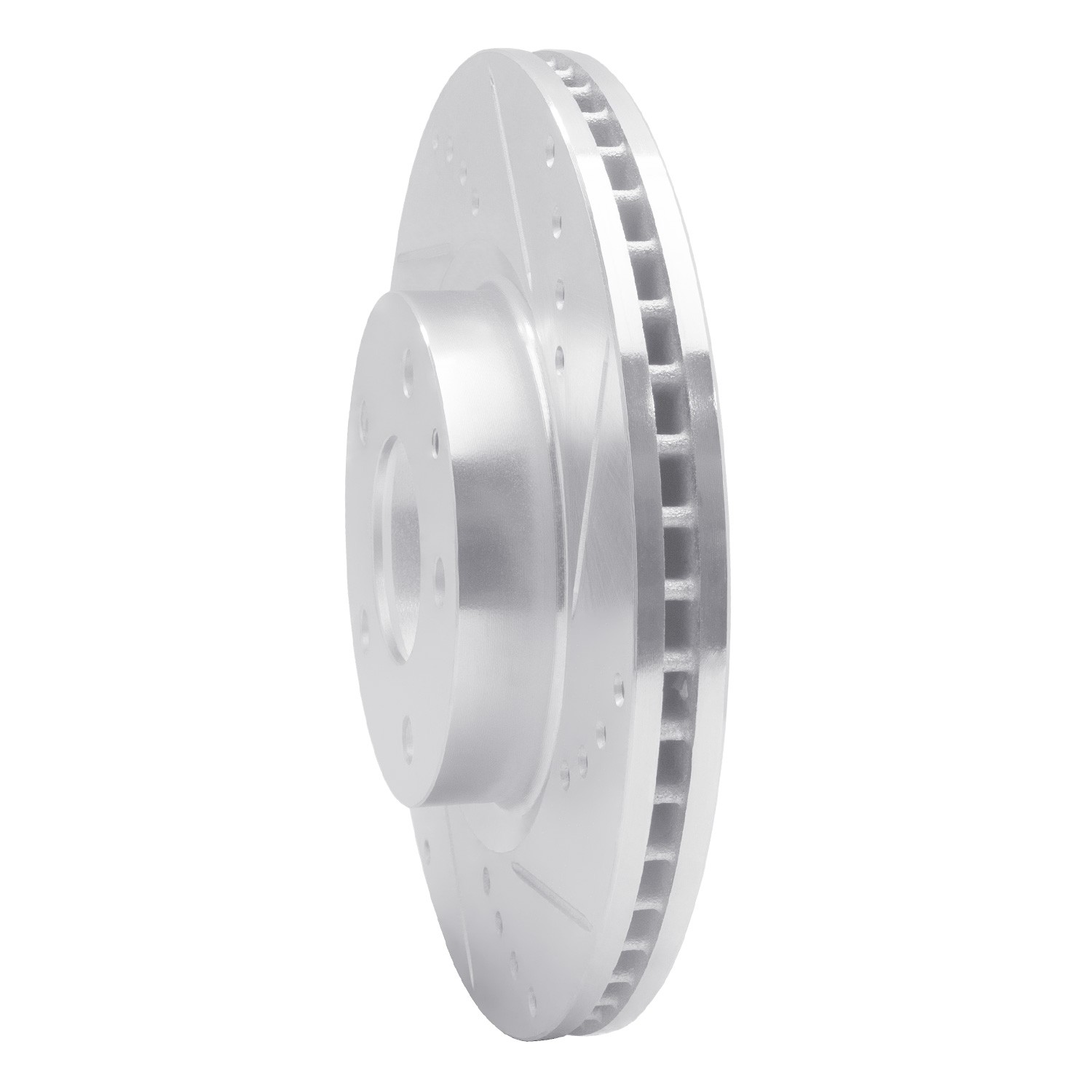 DYN 631-80052R DFC Brake Rotor - Drilled and Slotted - Silver - Image 3