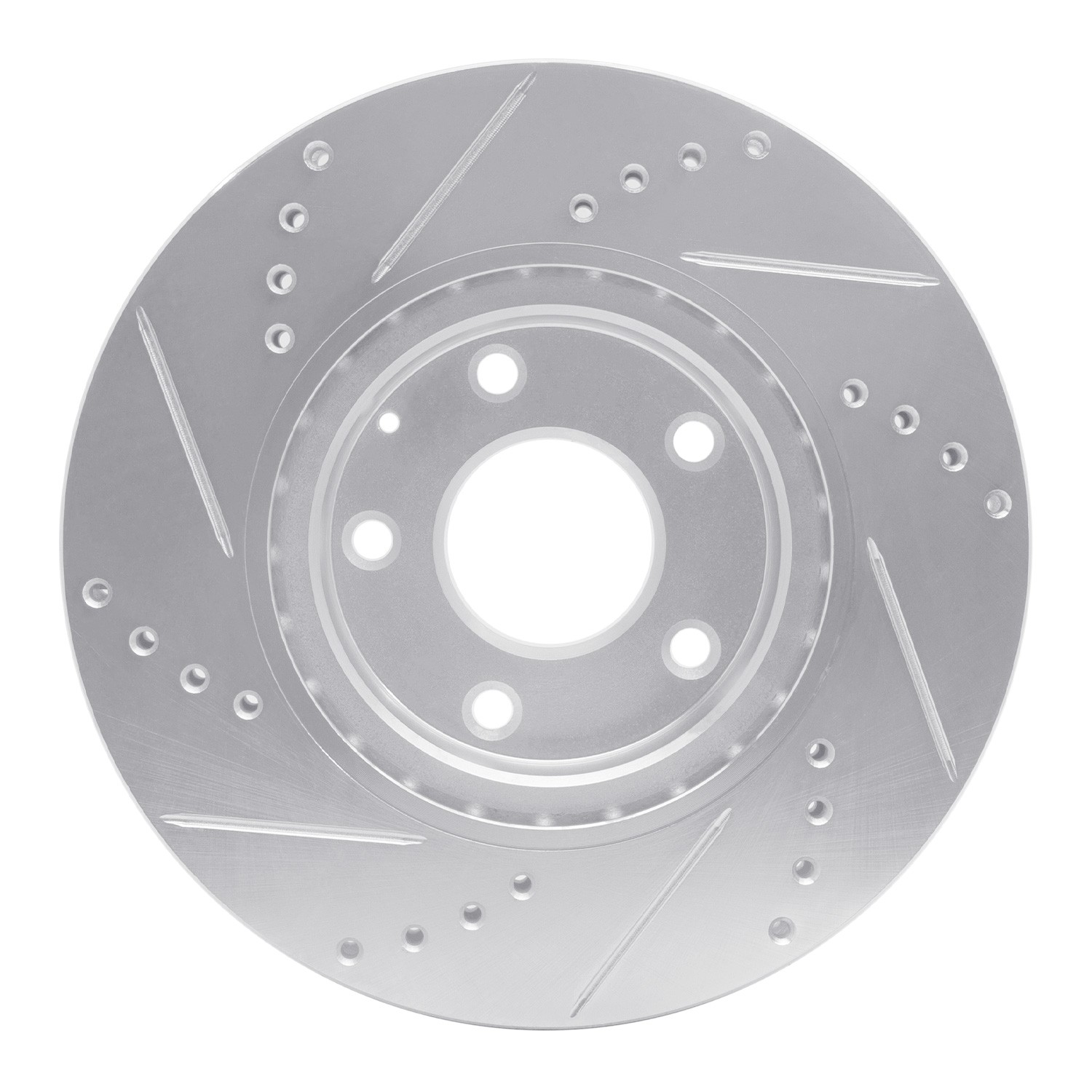 DYN 631-80052R DFC Brake Rotor - Drilled and Slotted - Silver - Image 4