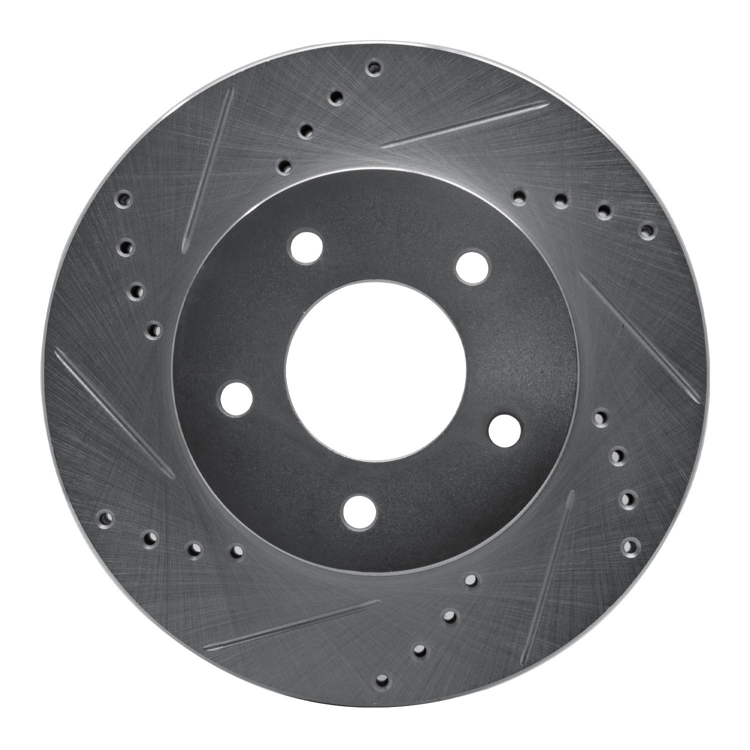 DYN 631-80063L DFC Brake Rotor - Drilled and Slotted - Silver - Image 3