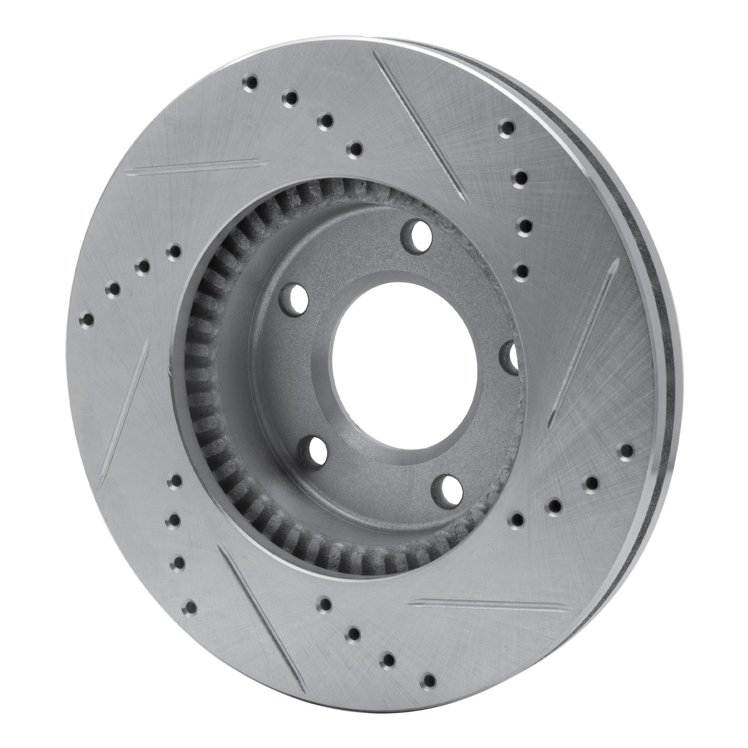 DYN 631-80063L DFC Brake Rotor - Drilled and Slotted - Silver - Image 5