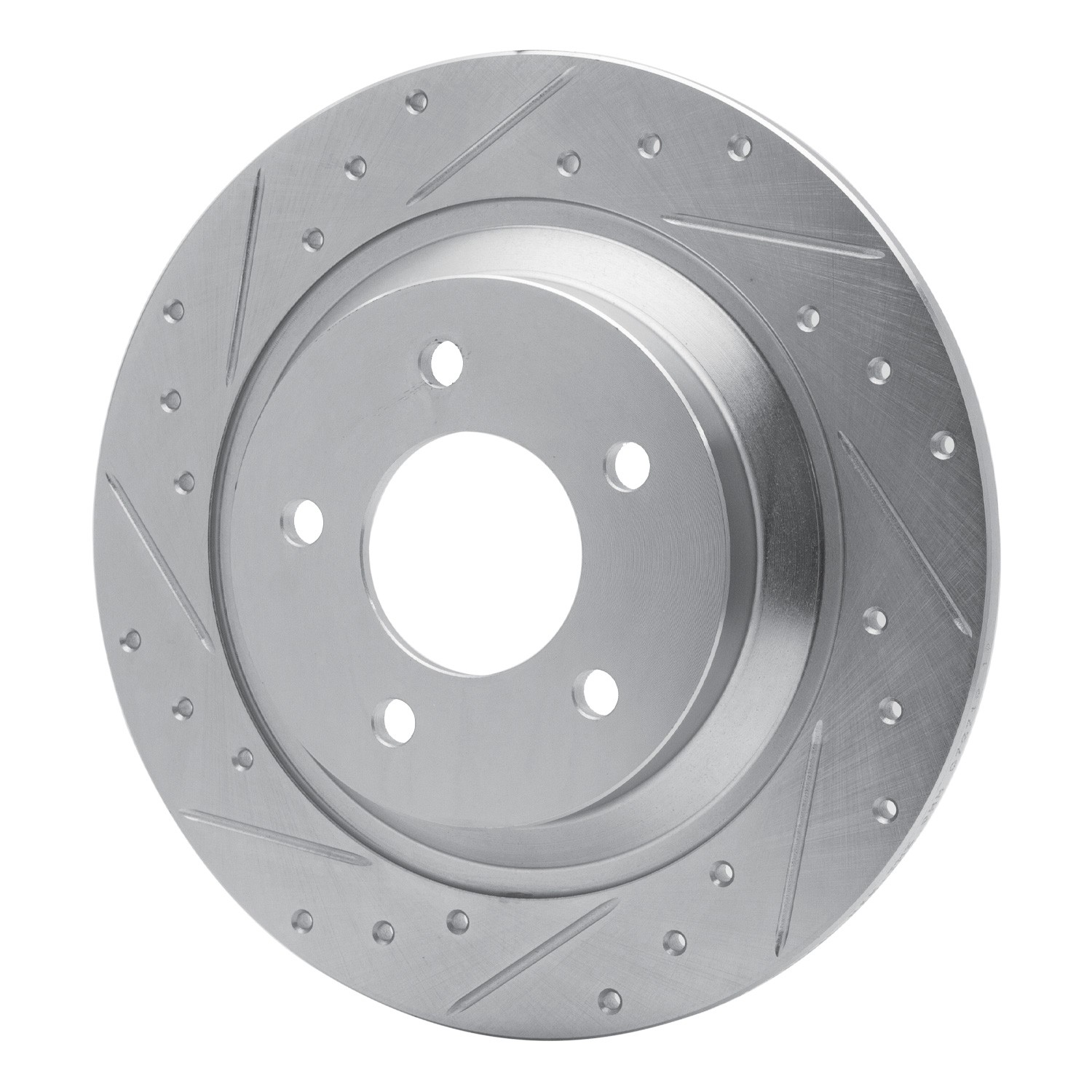 DYN 631-80064L DFC Brake Rotor - Drilled and Slotted - Silver - Image 3