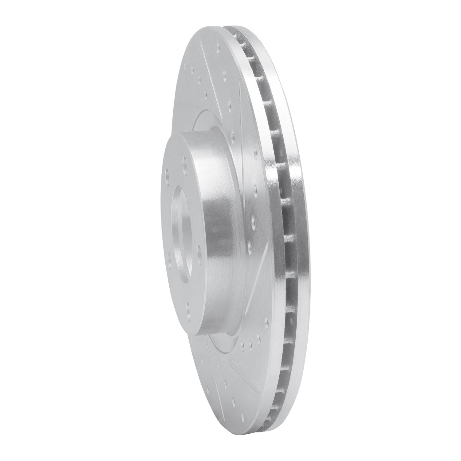 DYN 631-80065R DFC Brake Rotor - Drilled and Slotted - Silver - Image 2