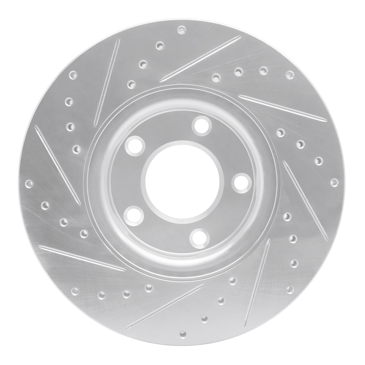 DYN 631-80065R DFC Brake Rotor - Drilled and Slotted - Silver - Image 3