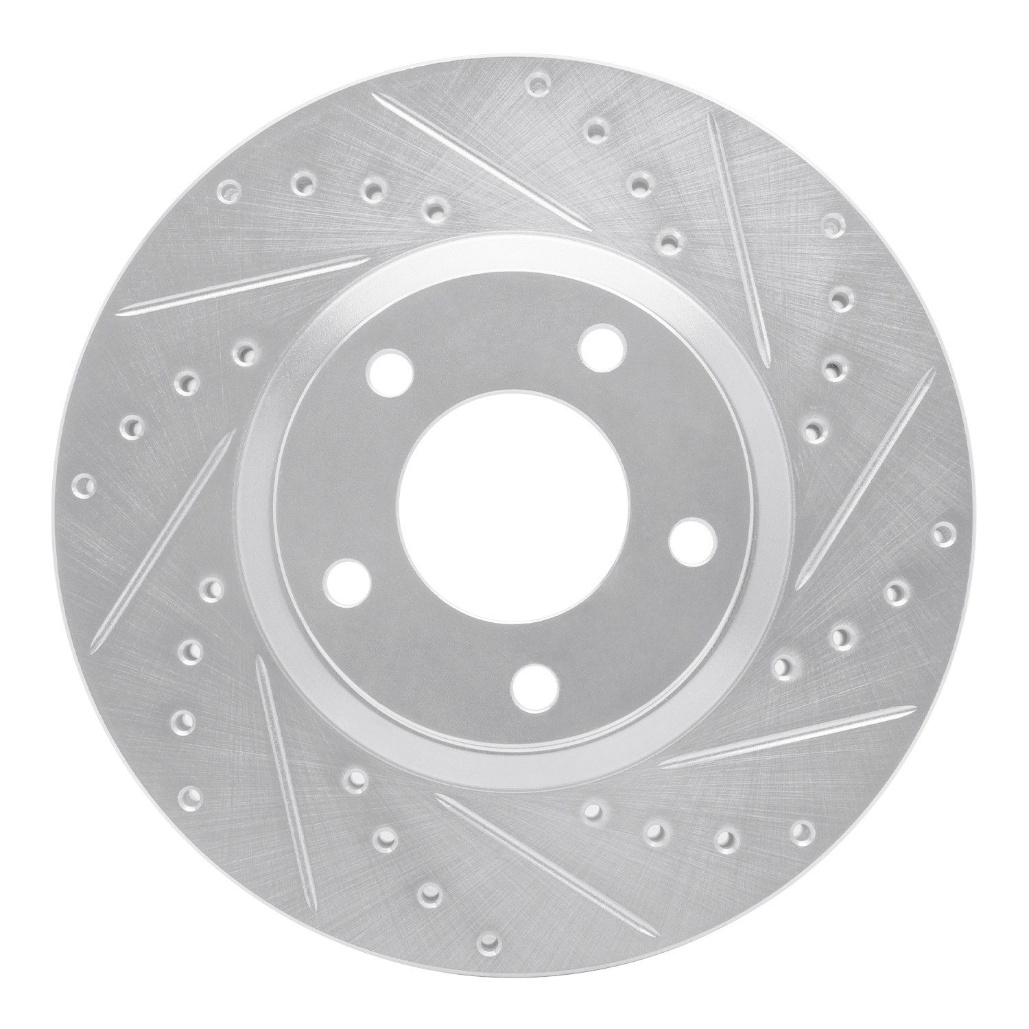 DYN 631-80065R DFC Brake Rotor - Drilled and Slotted - Silver - Image 4