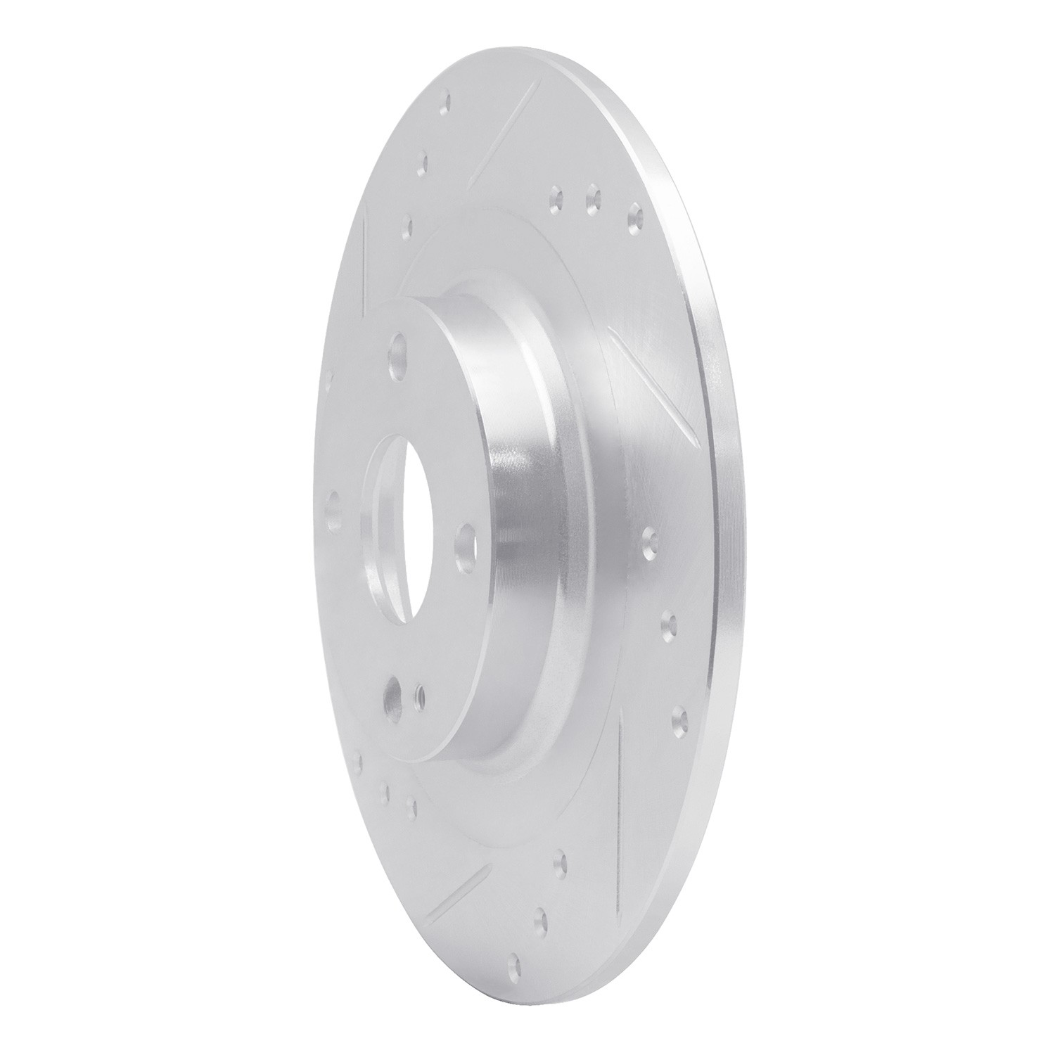 DYN 631-80072L DFC Brake Rotor - Drilled and Slotted - Silver - Image 3