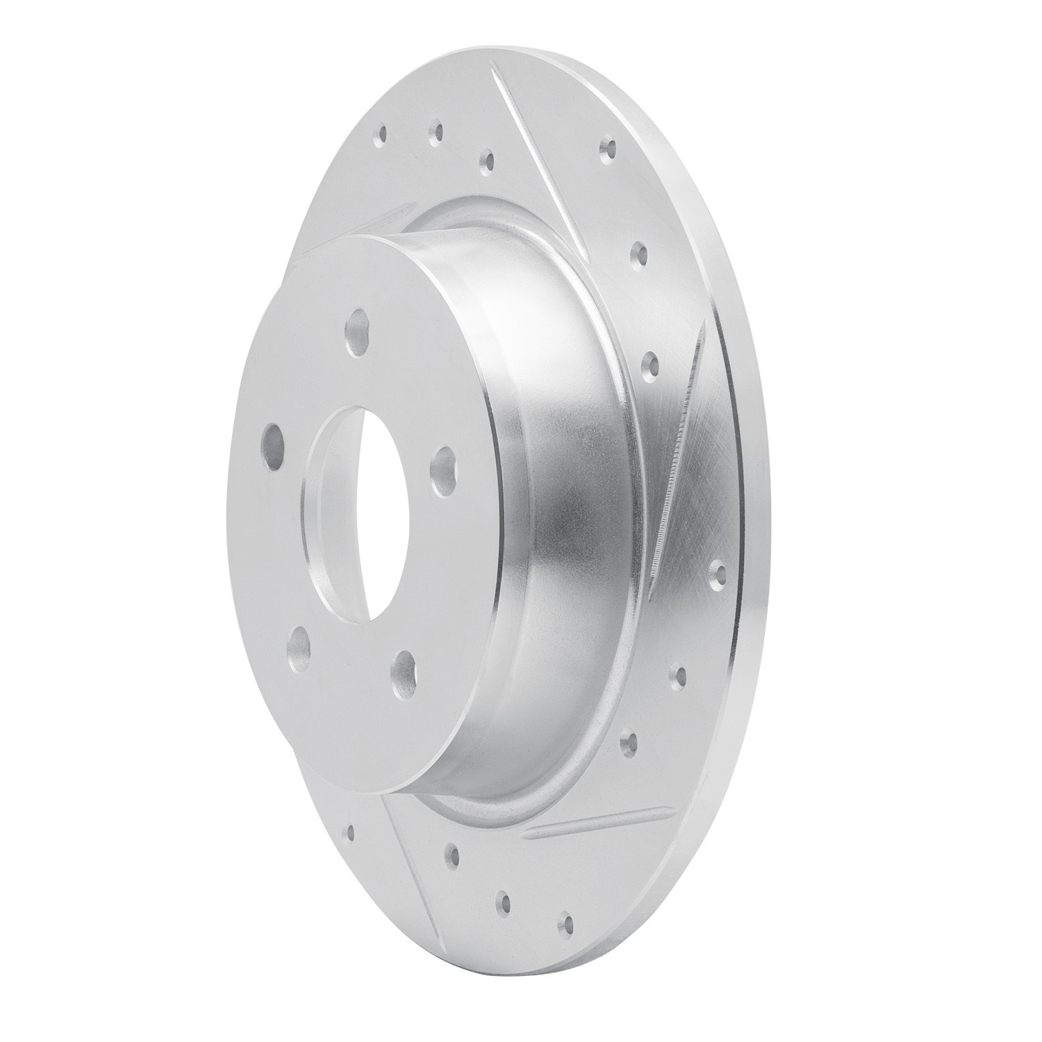 DYN 631-80077R DFC Brake Rotor - Drilled and Slotted - Silver - Image 3