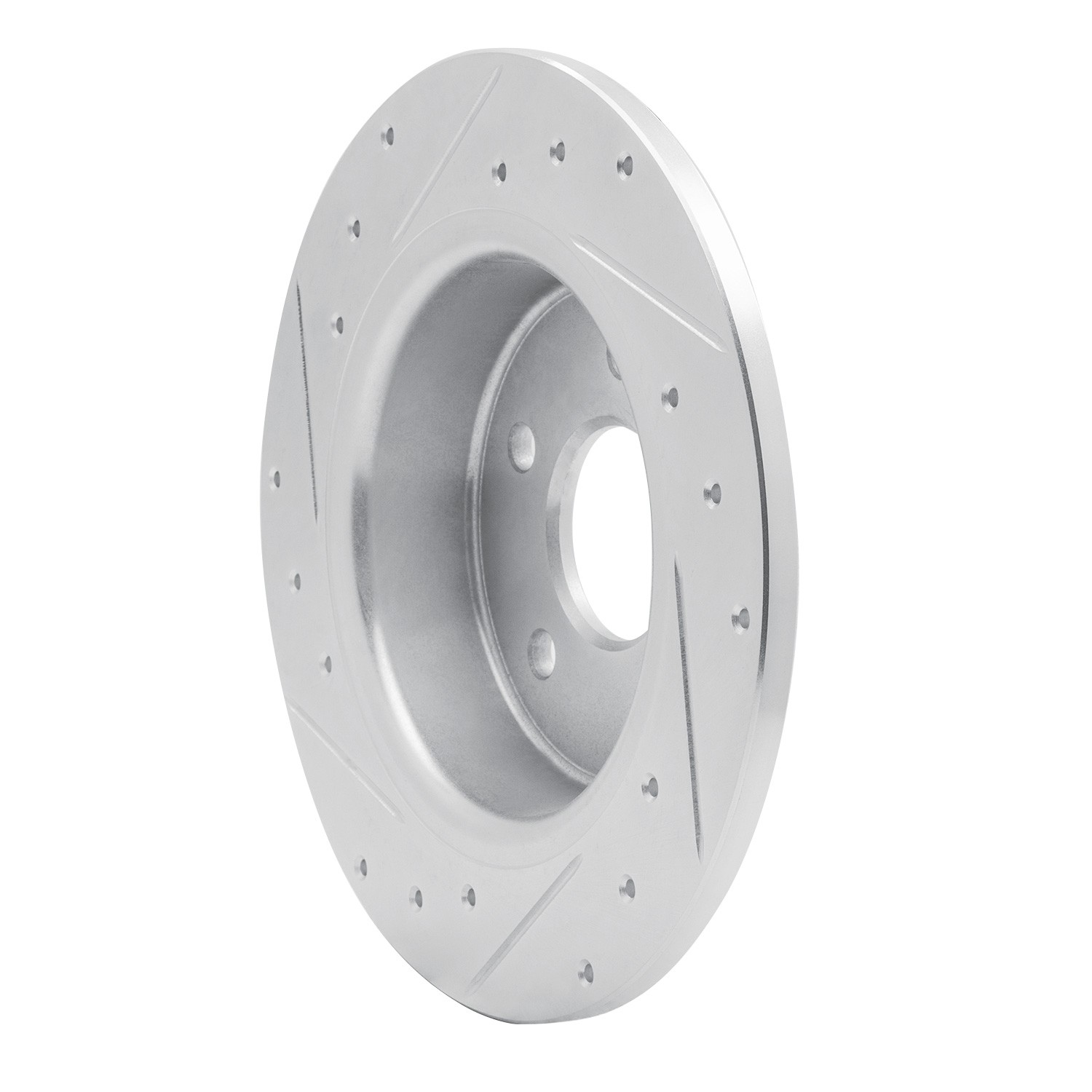 DYN 631-80077R DFC Brake Rotor - Drilled and Slotted - Silver - Image 5