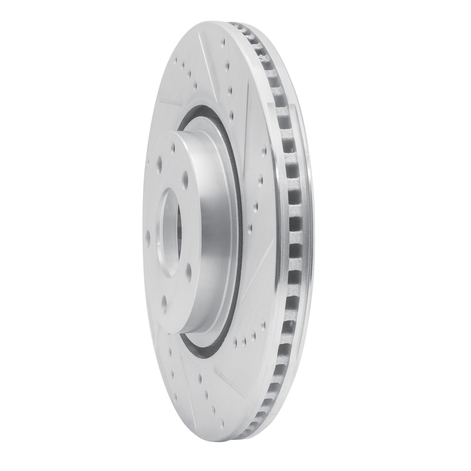 DYN 631-80078R DFC Brake Rotor - Drilled and Slotted - Silver - Image 2