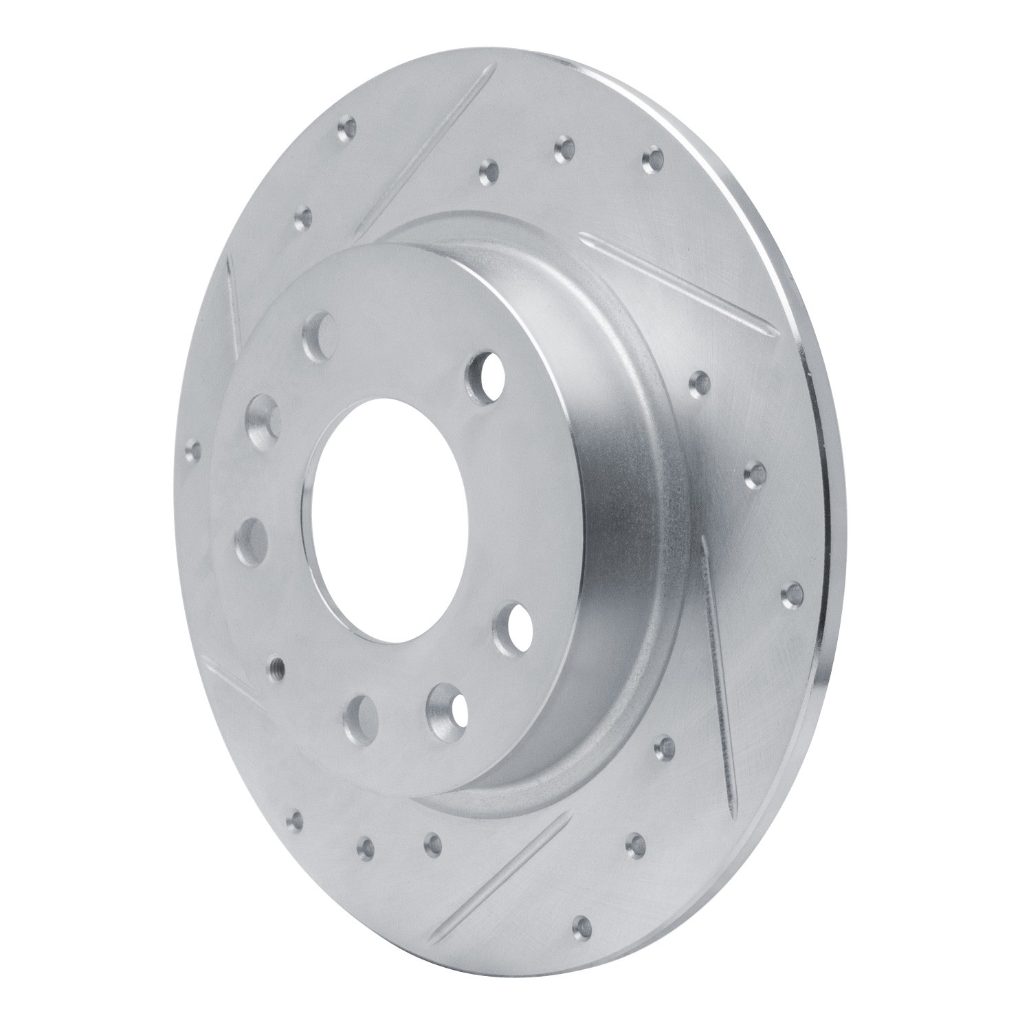 DYN 631-80079L DFC Brake Rotor - Drilled and Slotted - Silver - Image 2