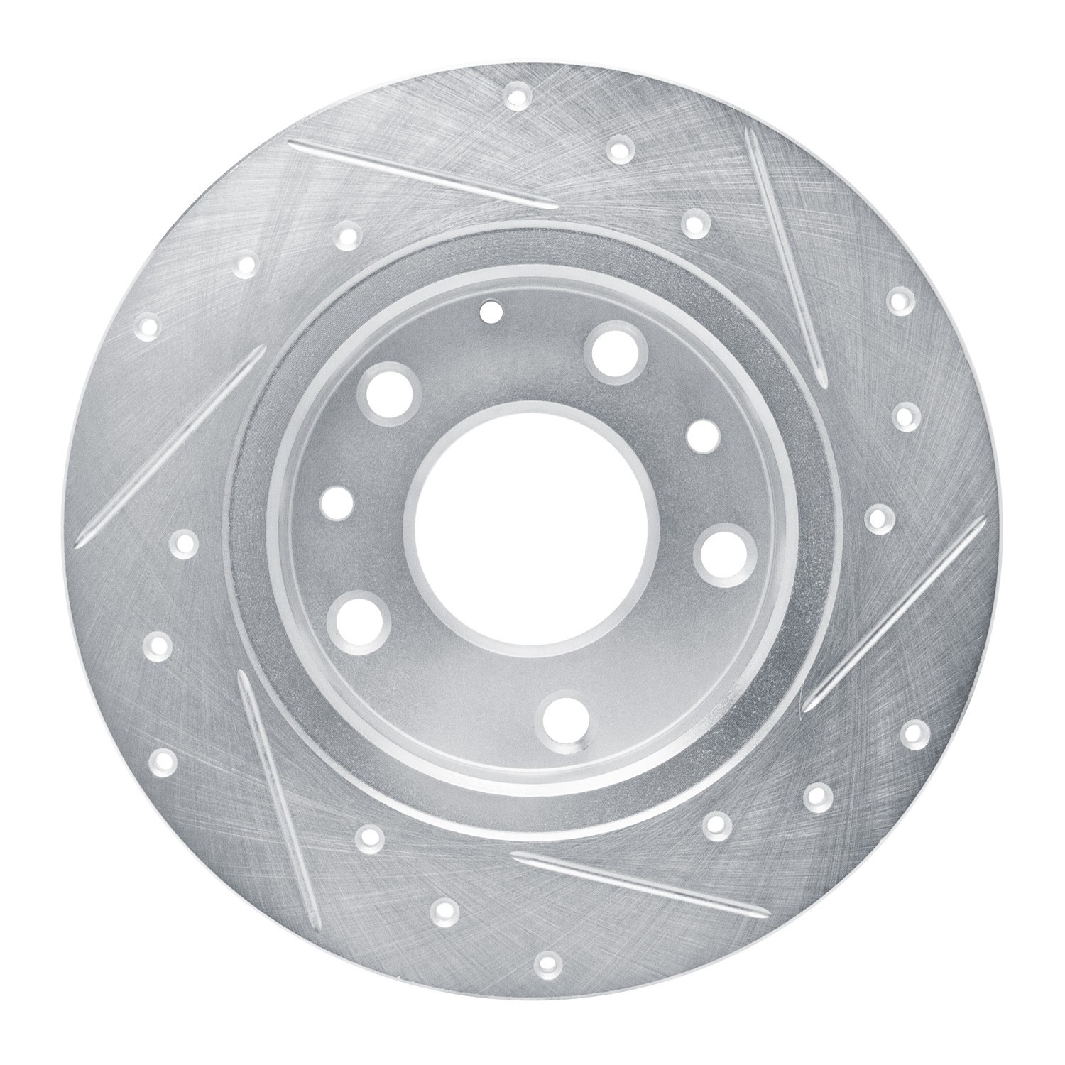 DYN 631-80079L DFC Brake Rotor - Drilled and Slotted - Silver - Image 4