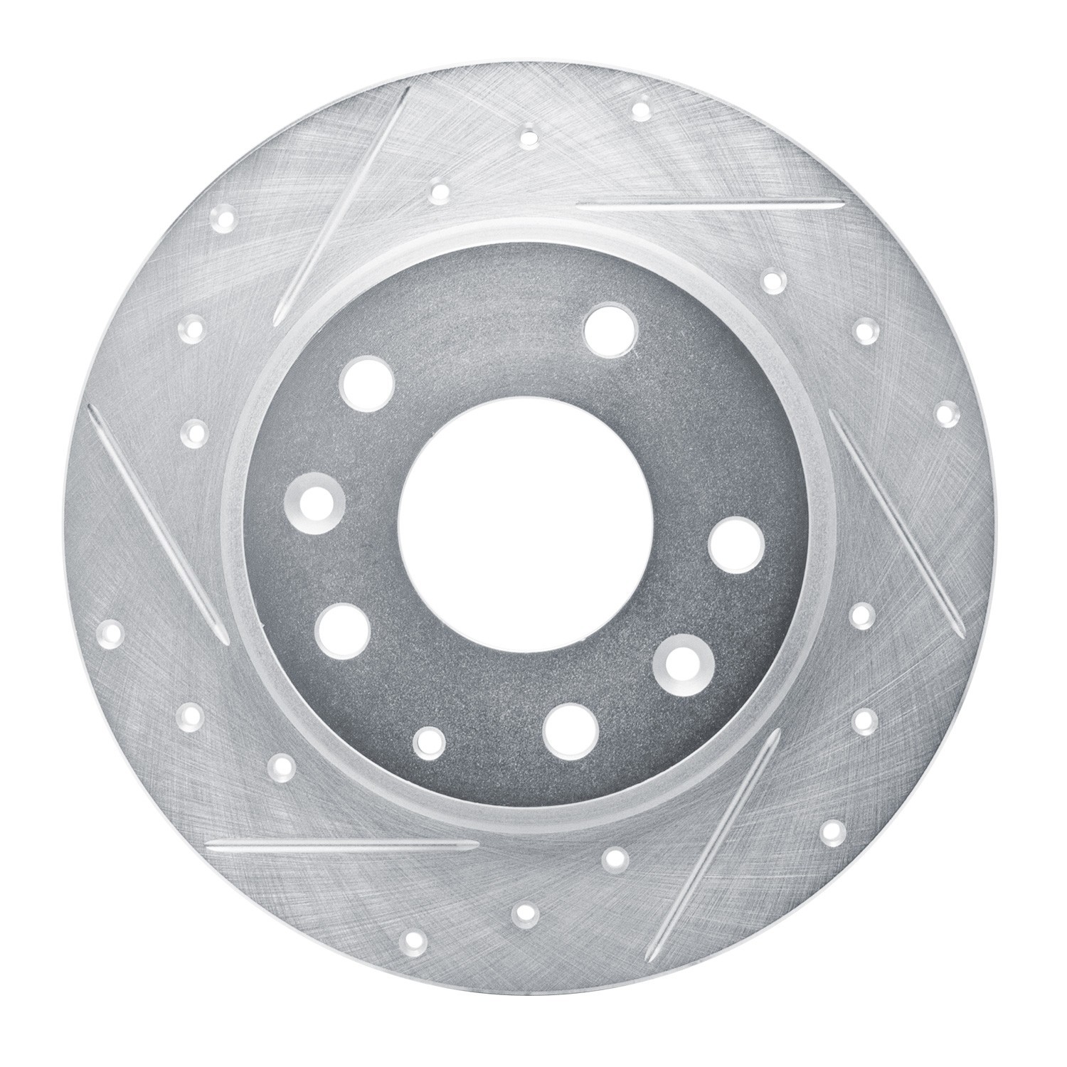 DYN 631-80079L DFC Brake Rotor - Drilled and Slotted - Silver - Image 5