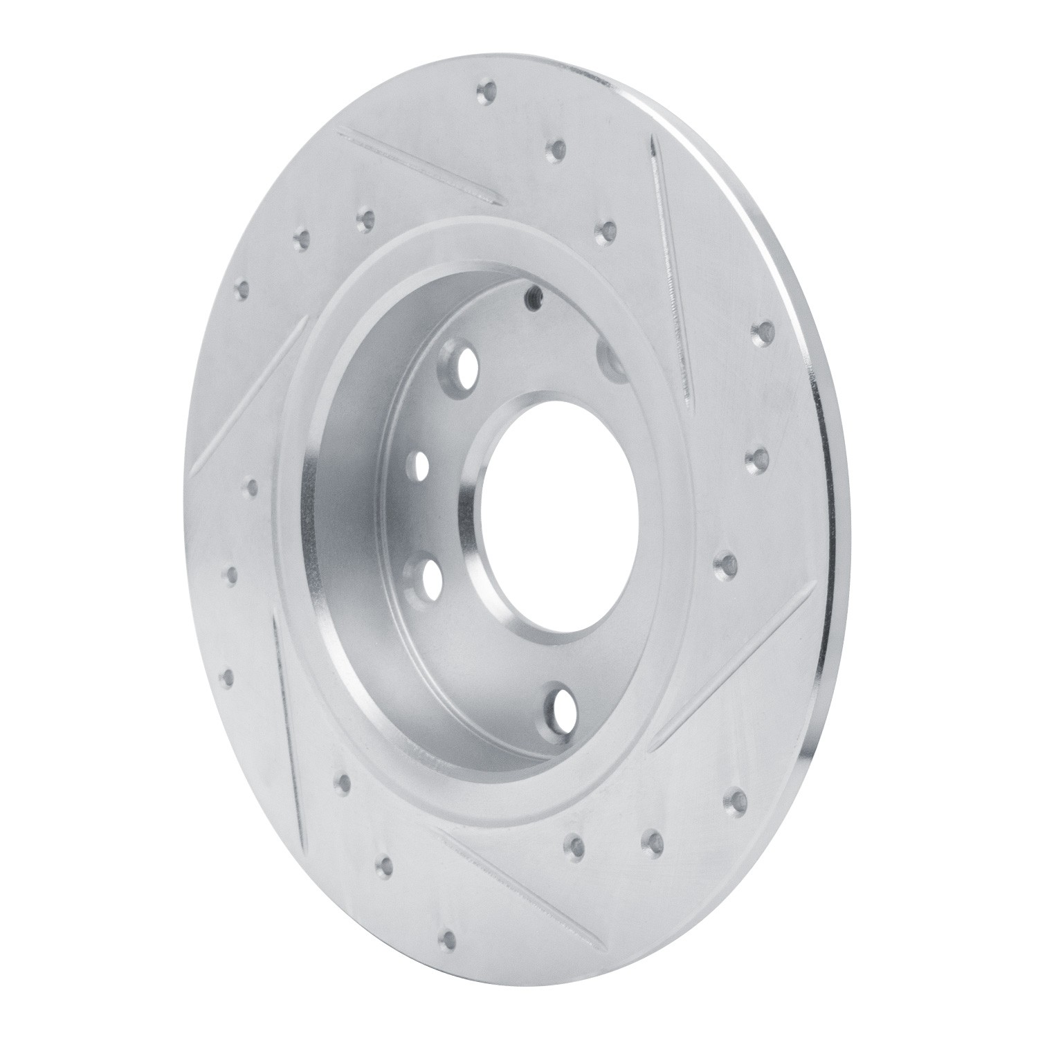 DYN 631-80079L DFC Brake Rotor - Drilled and Slotted - Silver - Image 3