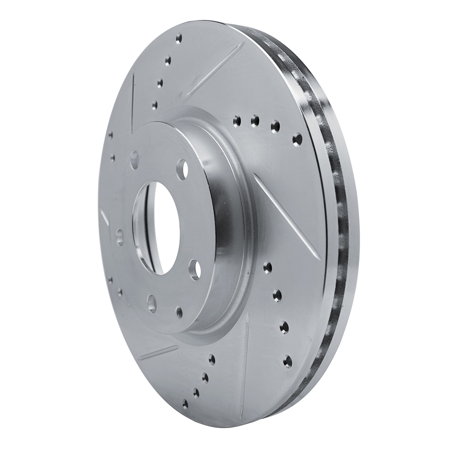 DYN 631-80080L DFC Brake Rotor - Drilled and Slotted - Silver - Image 4