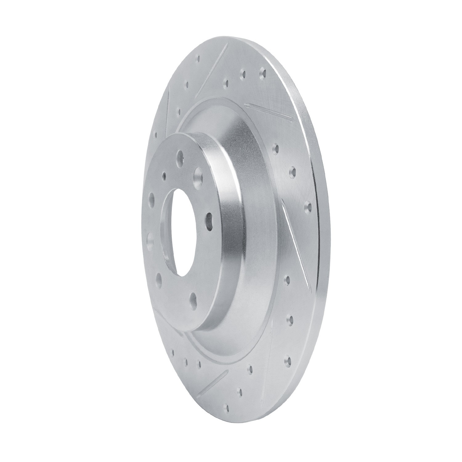 DYN 631-80083L DFC Brake Rotor - Drilled and Slotted - Silver - Image 3