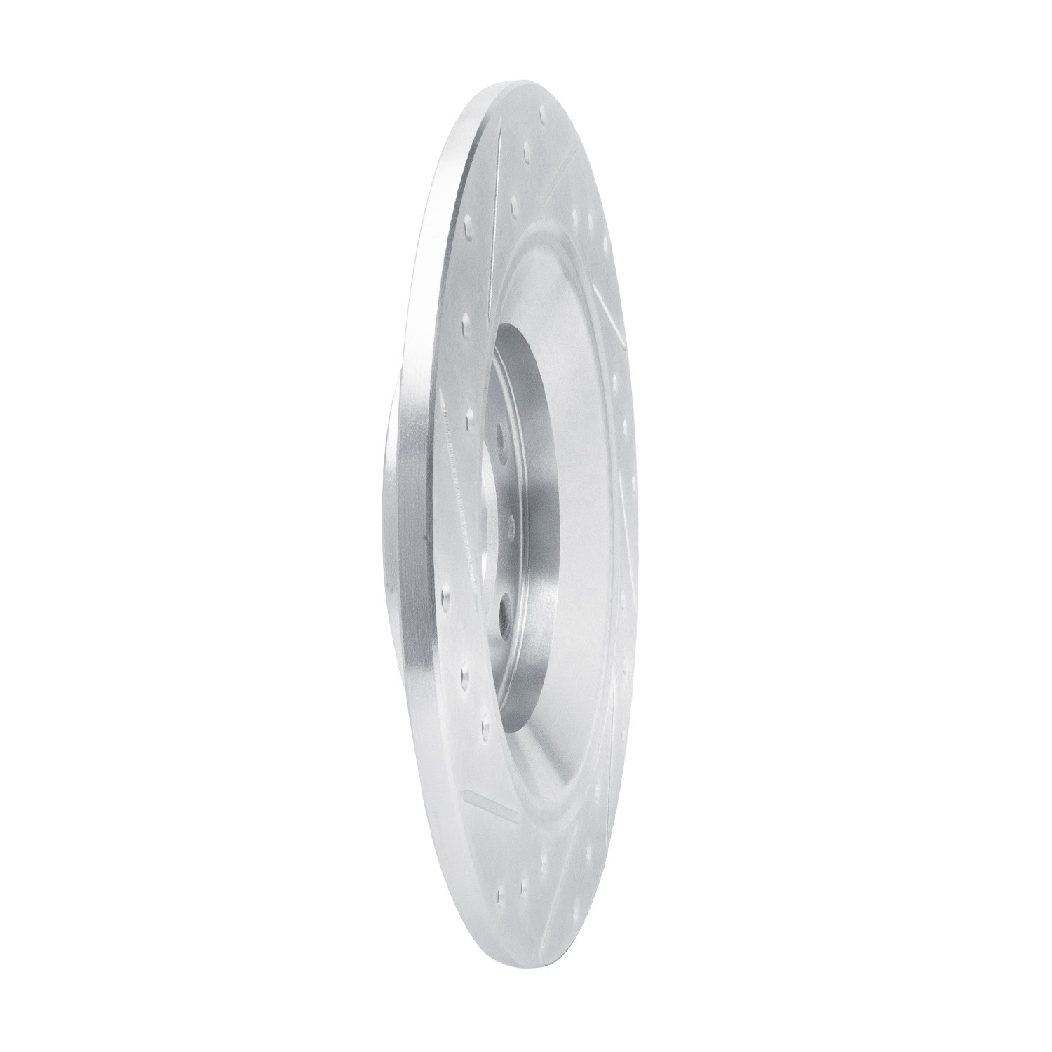 DYN 631-80083L DFC Brake Rotor - Drilled and Slotted - Silver - Image 2