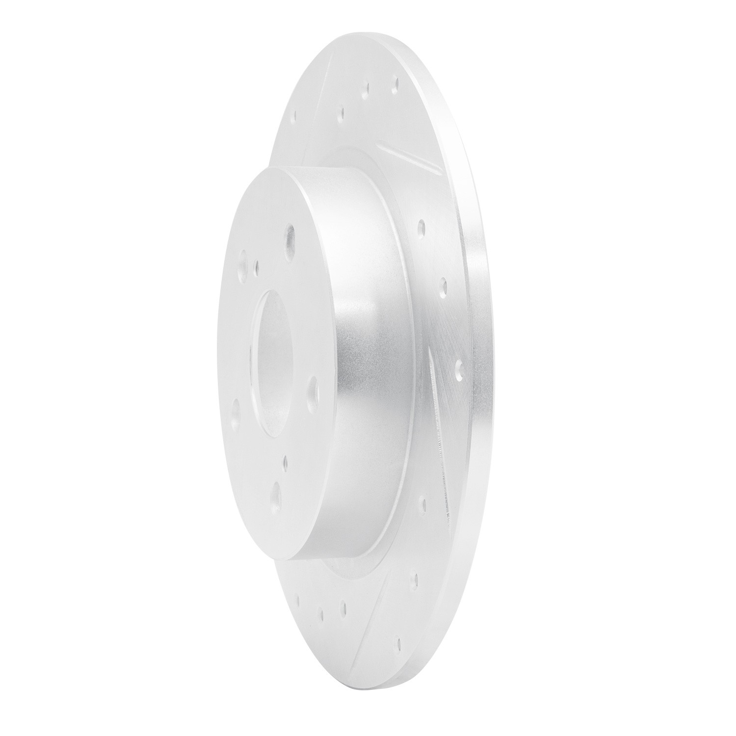 DYN 631-91000L DFC Brake Rotor - Drilled and Slotted - Silver - Image 3