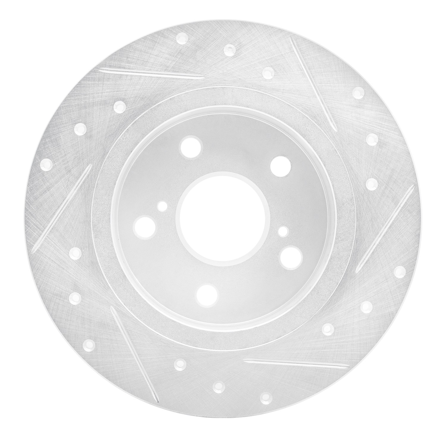 DYN 631-91000L DFC Brake Rotor - Drilled and Slotted - Silver - Image 4