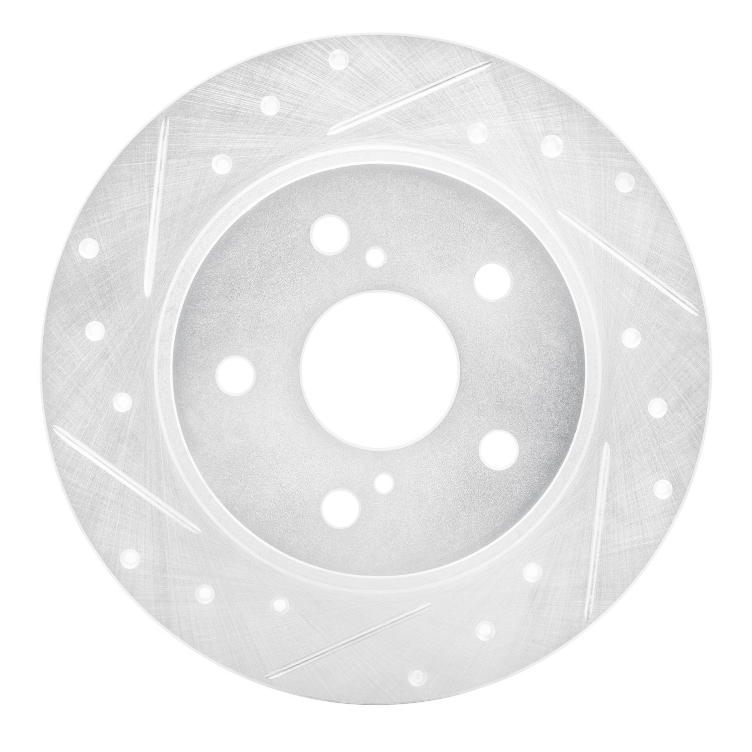 DYN 631-91000L DFC Brake Rotor - Drilled and Slotted - Silver - Image 5