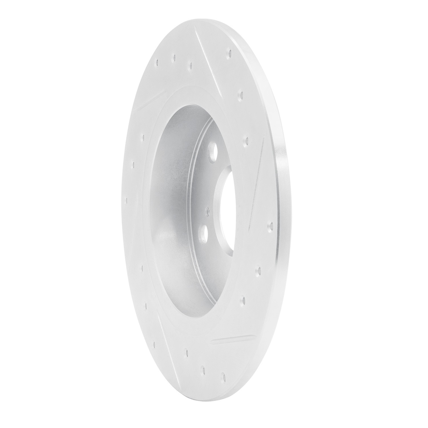 DYN 631-91000L DFC Brake Rotor - Drilled and Slotted - Silver - Image 2