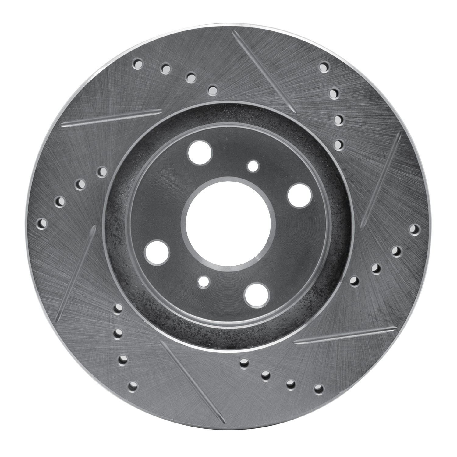 DYN 631-91002L DFC Brake Rotor - Drilled and Slotted - Silver - Image 4