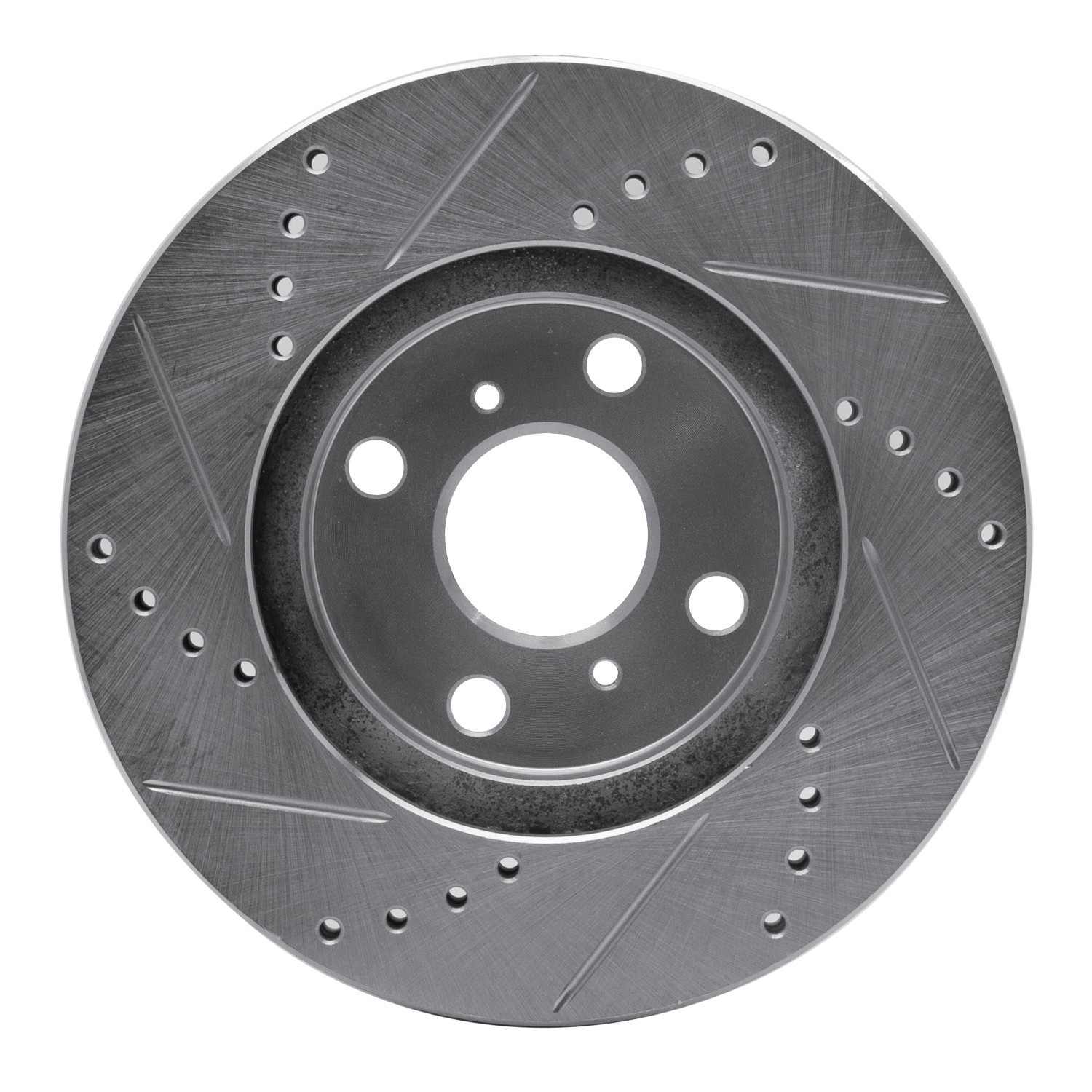 DYN 631-91002R DFC Brake Rotor - Drilled and Slotted - Silver - Image 3