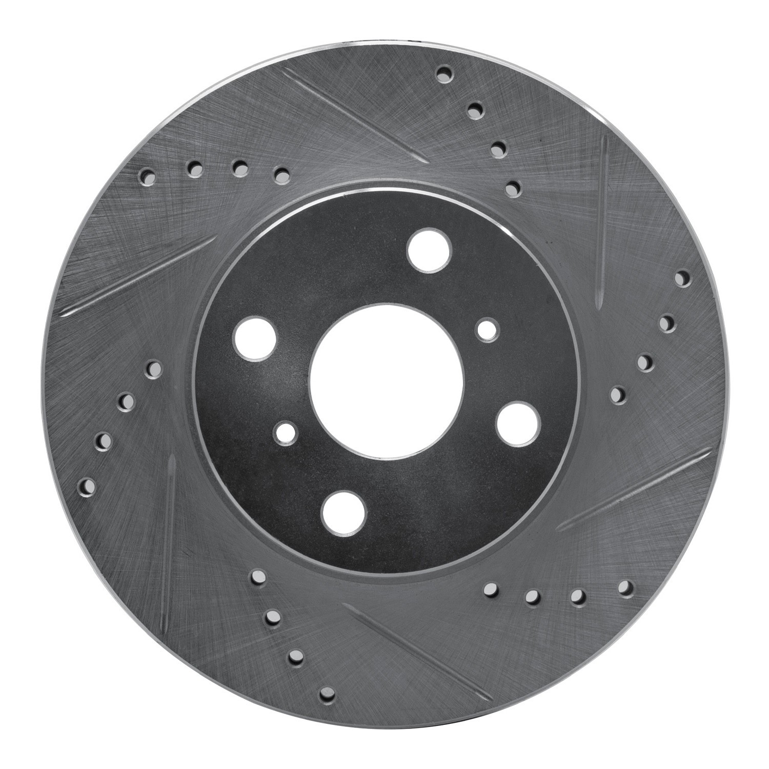 DYN 631-91002R DFC Brake Rotor - Drilled and Slotted - Silver - Image 4