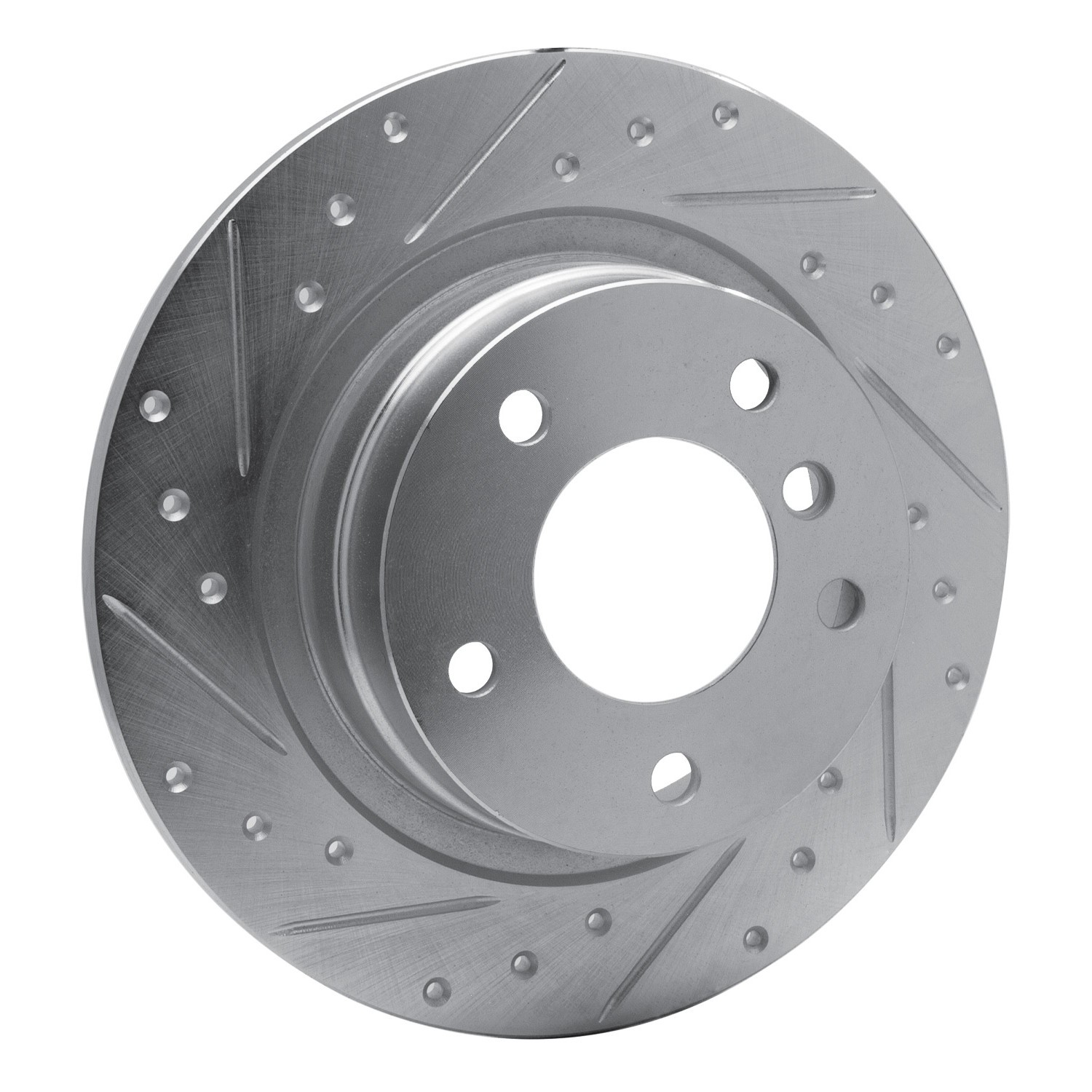 DYN 631-92034L DFC Brake Rotor - Drilled and Slotted - Silver - Image 4