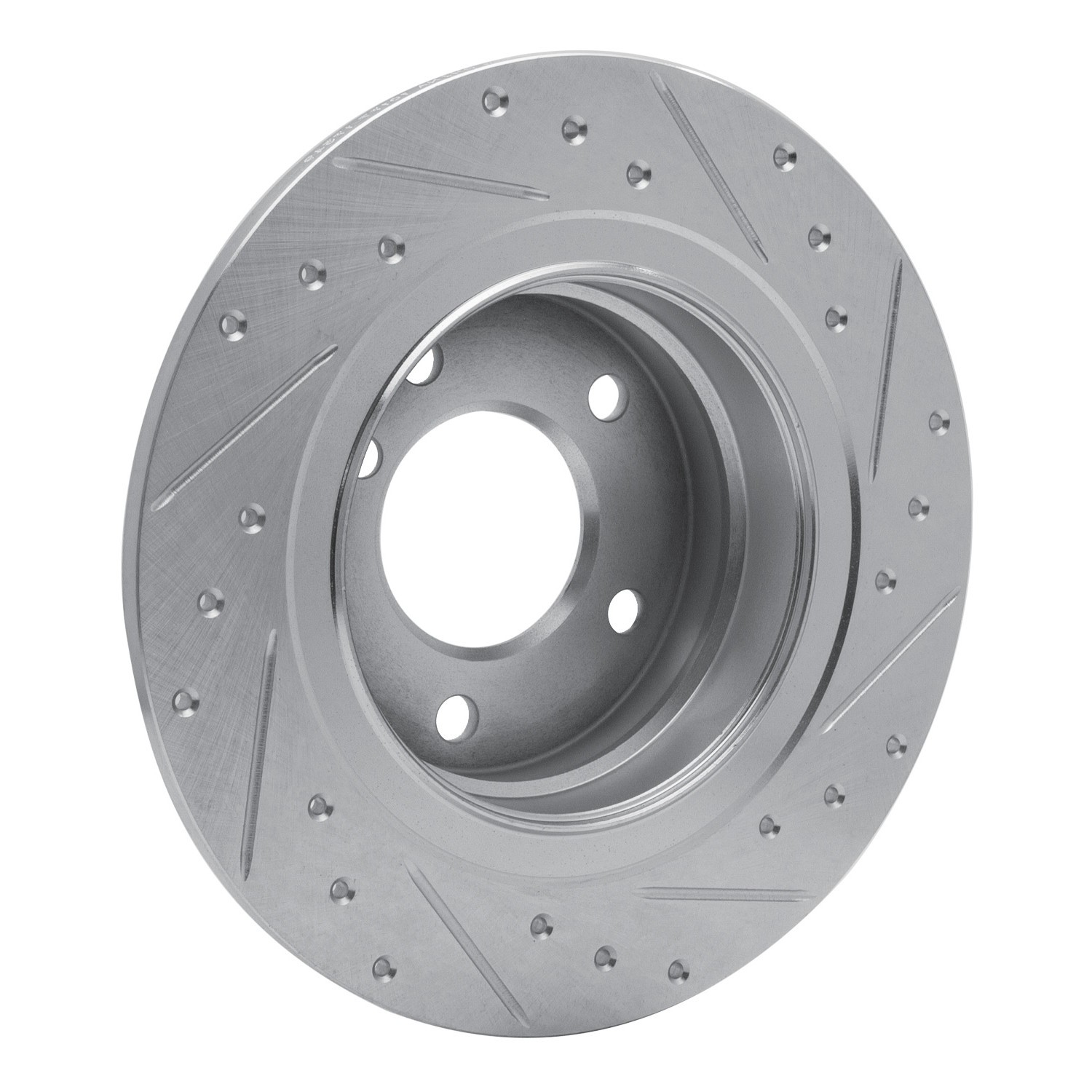 DYN 631-92034L DFC Brake Rotor - Drilled and Slotted - Silver - Image 5