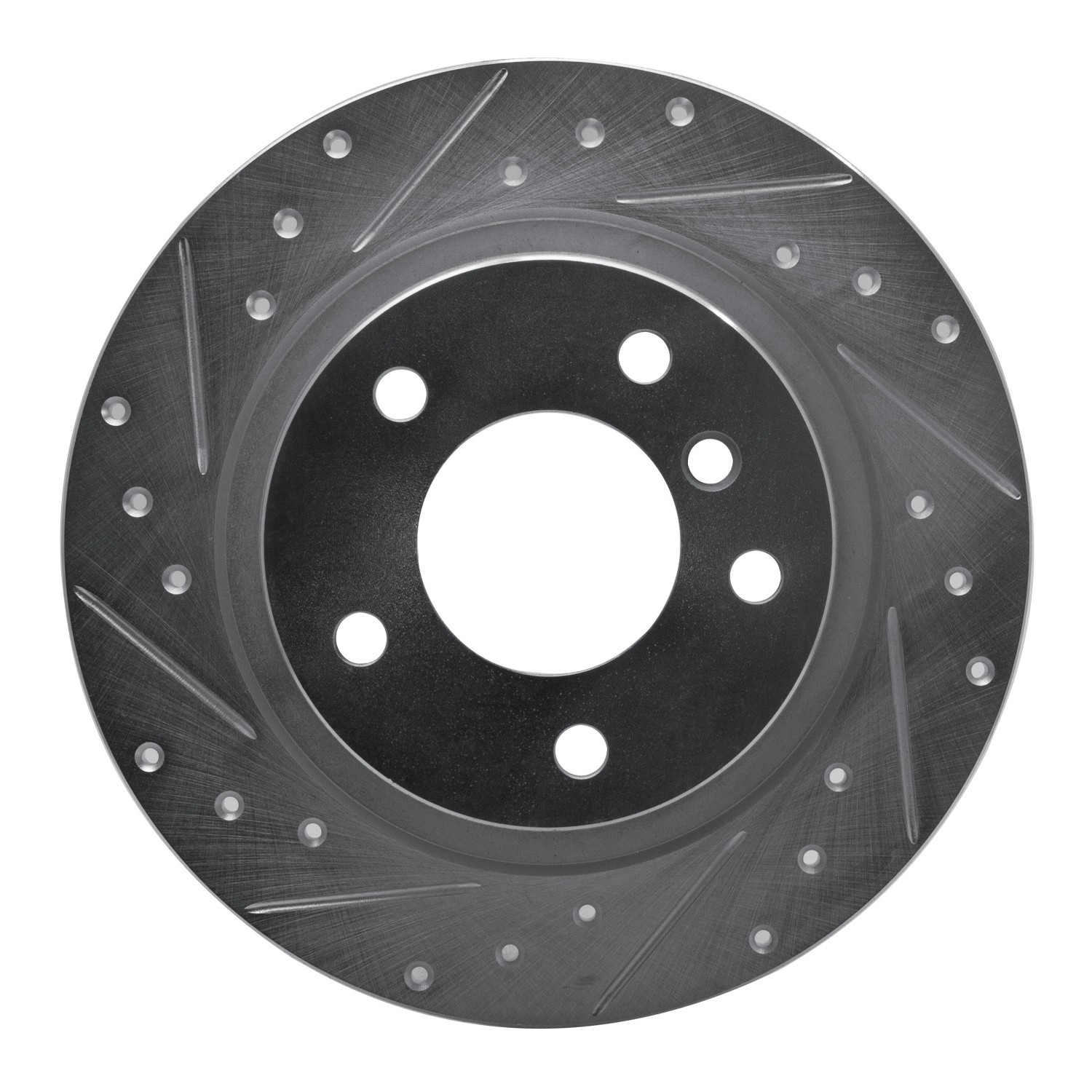 DYN 631-92034L DFC Brake Rotor - Drilled and Slotted - Silver