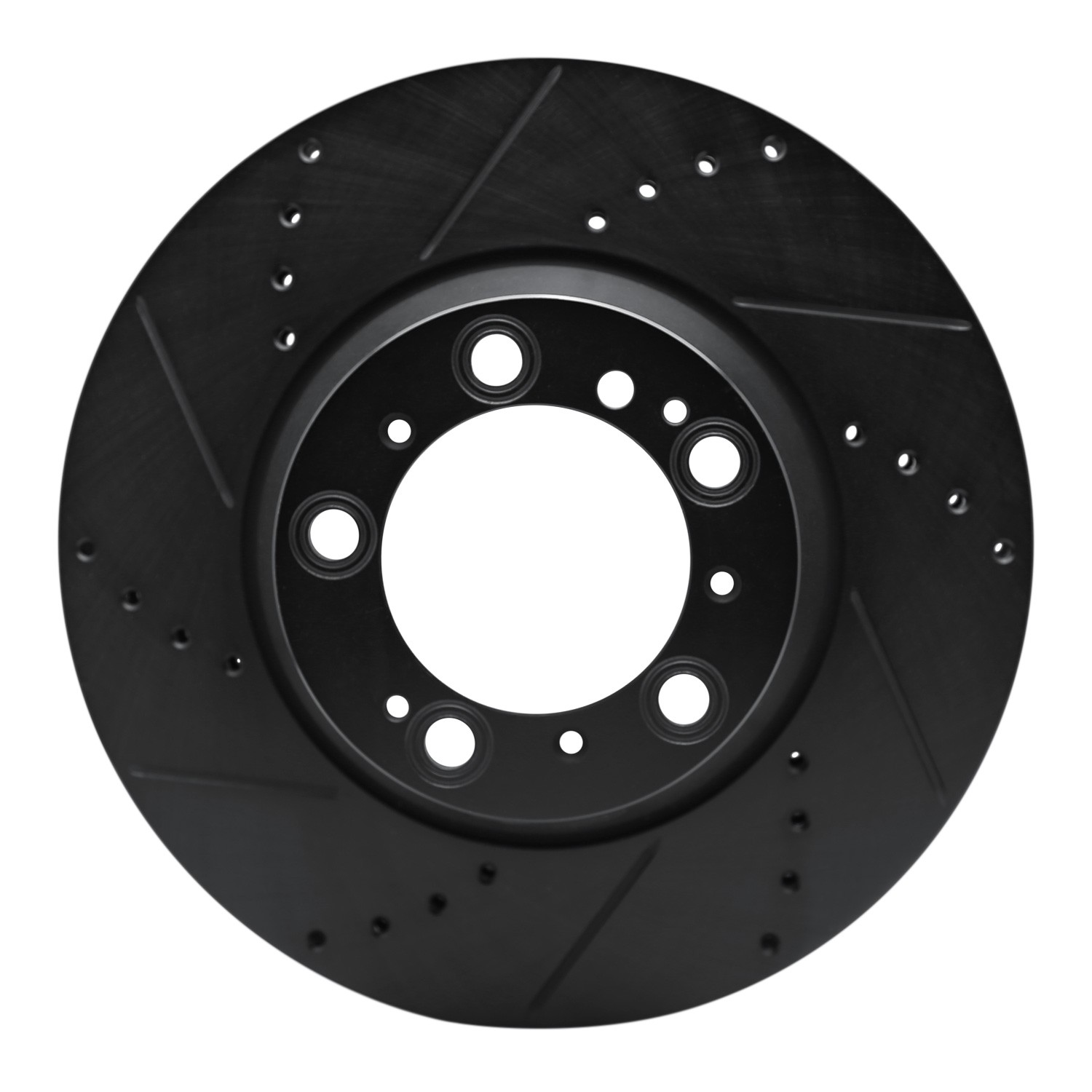 DYN 633-02066D DFC Brake Rotor - Drilled and Slotted - Black